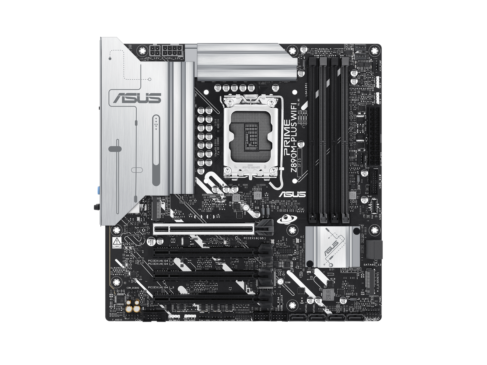 ASUS PRIME Z890M-PLUS WIFI Mainboard - Intel Z890 - Intel LGA1851 socket - DDR5 RAM - Micro-ATX