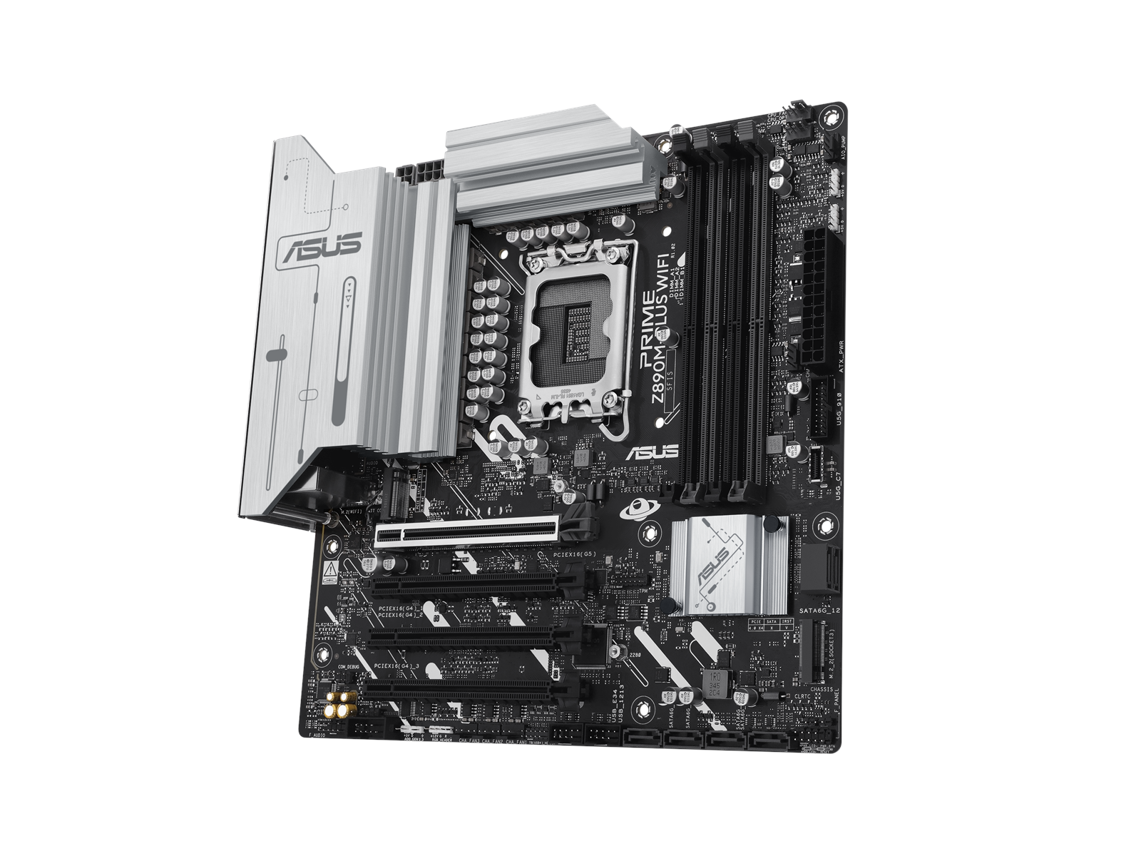 ASUS PRIME Z890M-PLUS WIFI Mainboard - Intel Z890 - Intel LGA1851 socket - DDR5 RAM - Micro-ATX
