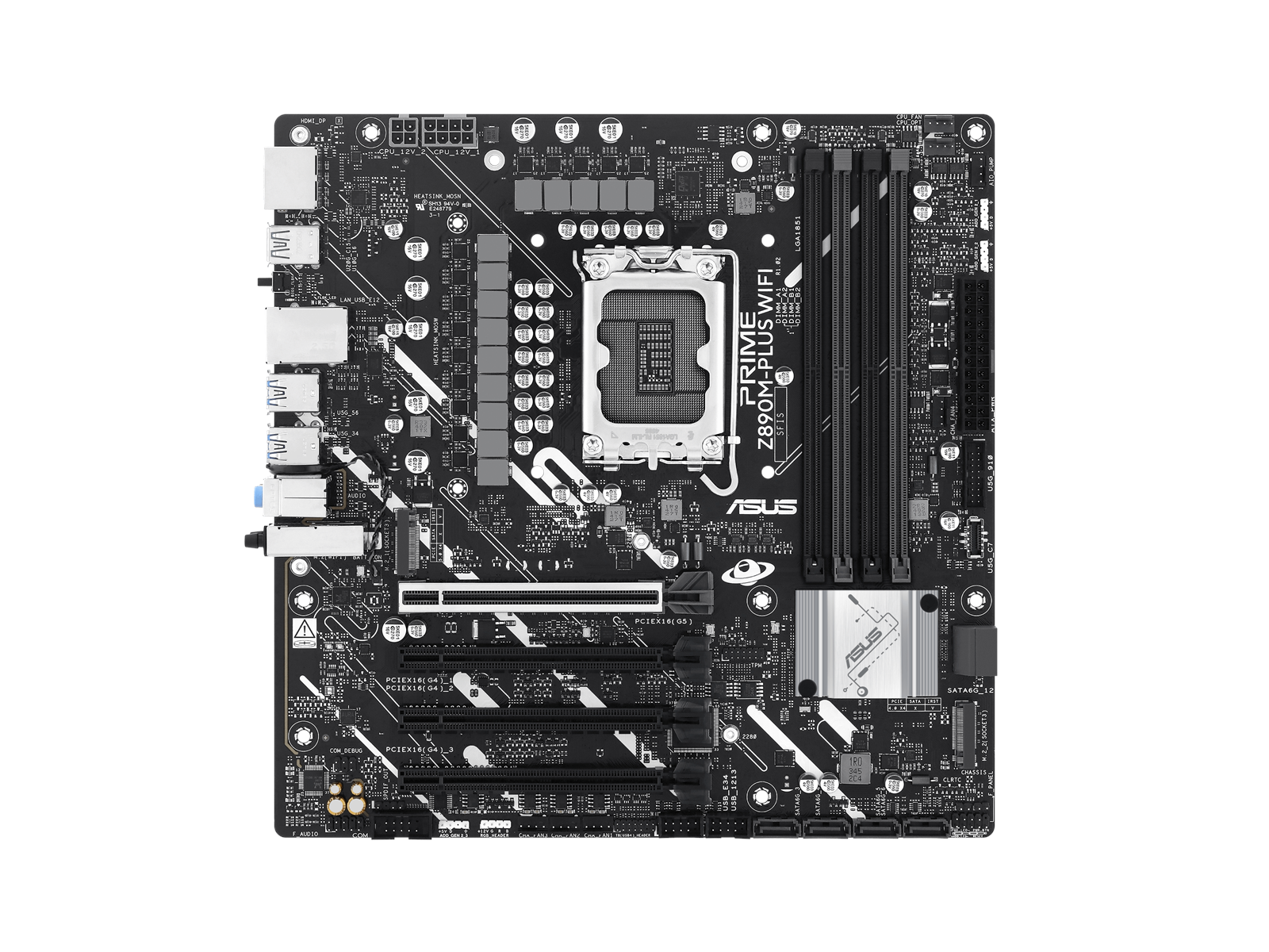 ASUS PRIME Z890M-PLUS WIFI Mainboard - Intel Z890 - Intel LGA1851 socket - DDR5 RAM - Micro-ATX