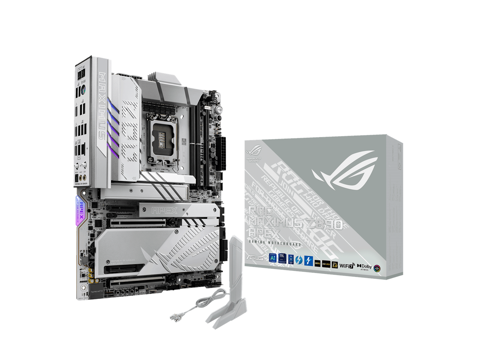 ASUS ROG MAXIMUS Z890 APEX Mainboard - Intel Z890 - Intel LGA1851 socket - DDR5 RAM - ATX