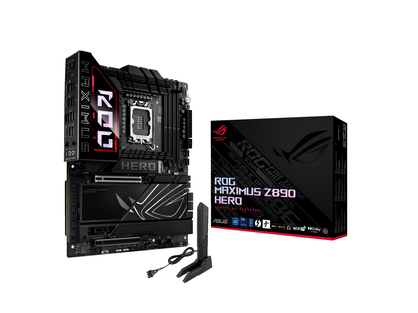 ASUS ROG MAXIMUS Z890 HERO Mainboard - Intel Z890 - Intel LGA1851 socket - DDR5 RAM - ATX