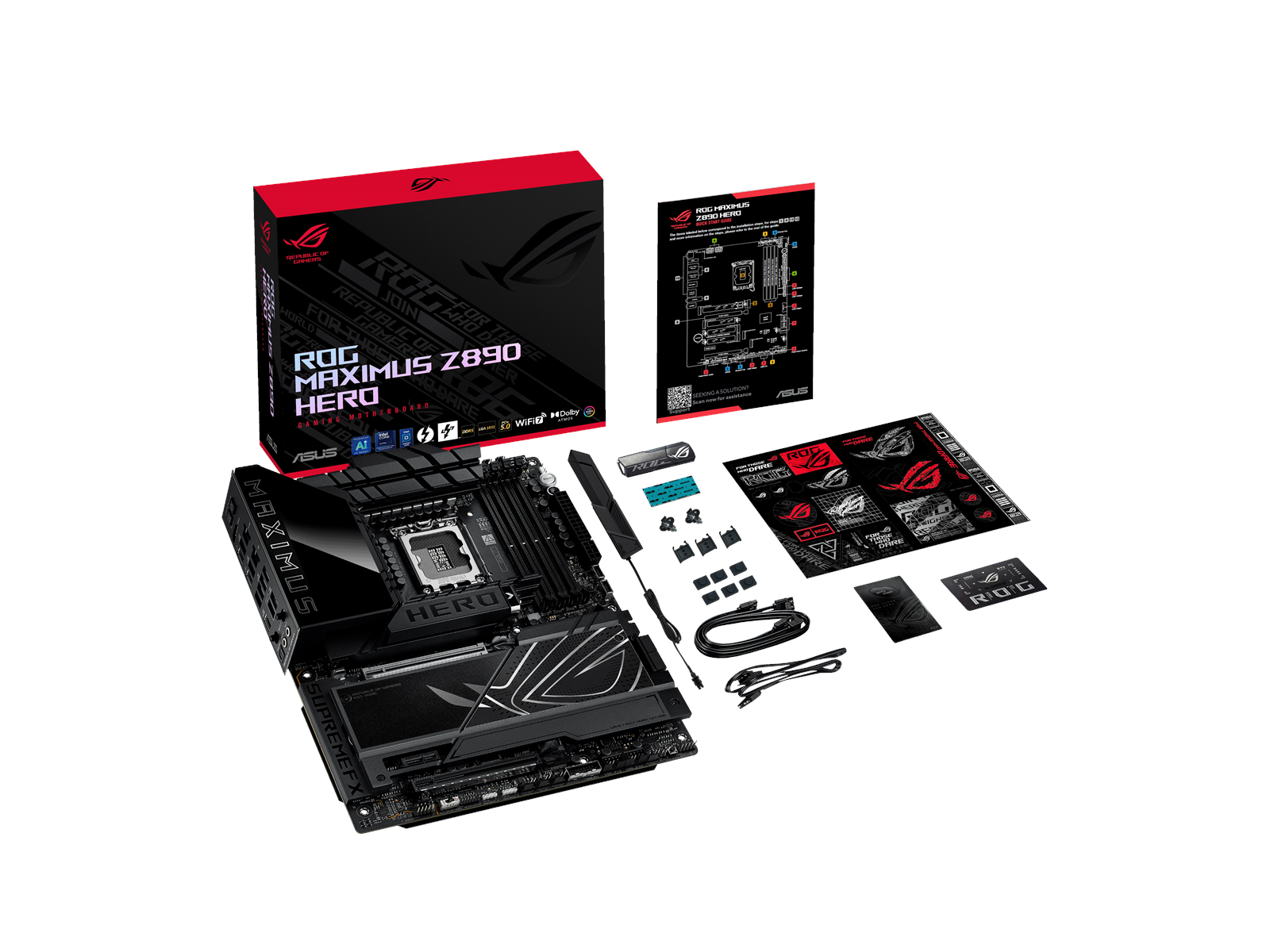 ASUS ROG MAXIMUS Z890 HERO Mainboard - Intel Z890 - Intel LGA1851 socket - DDR5 RAM - ATX