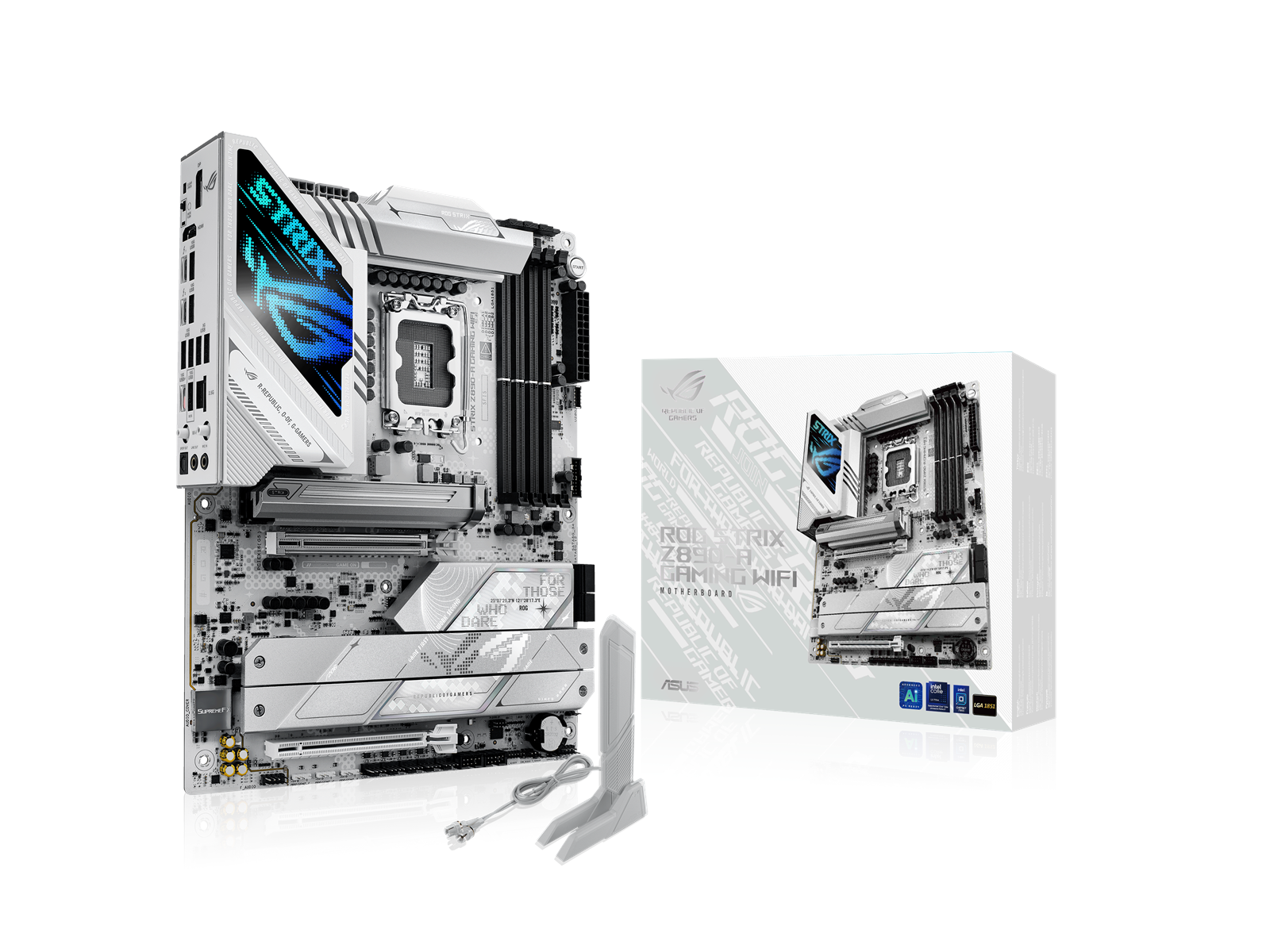 ASUS ROG STRIX Z890-A GAMING WIFI Mainboard - Intel Z890 - Intel LGA1851 socket - DDR5 RAM - ATX