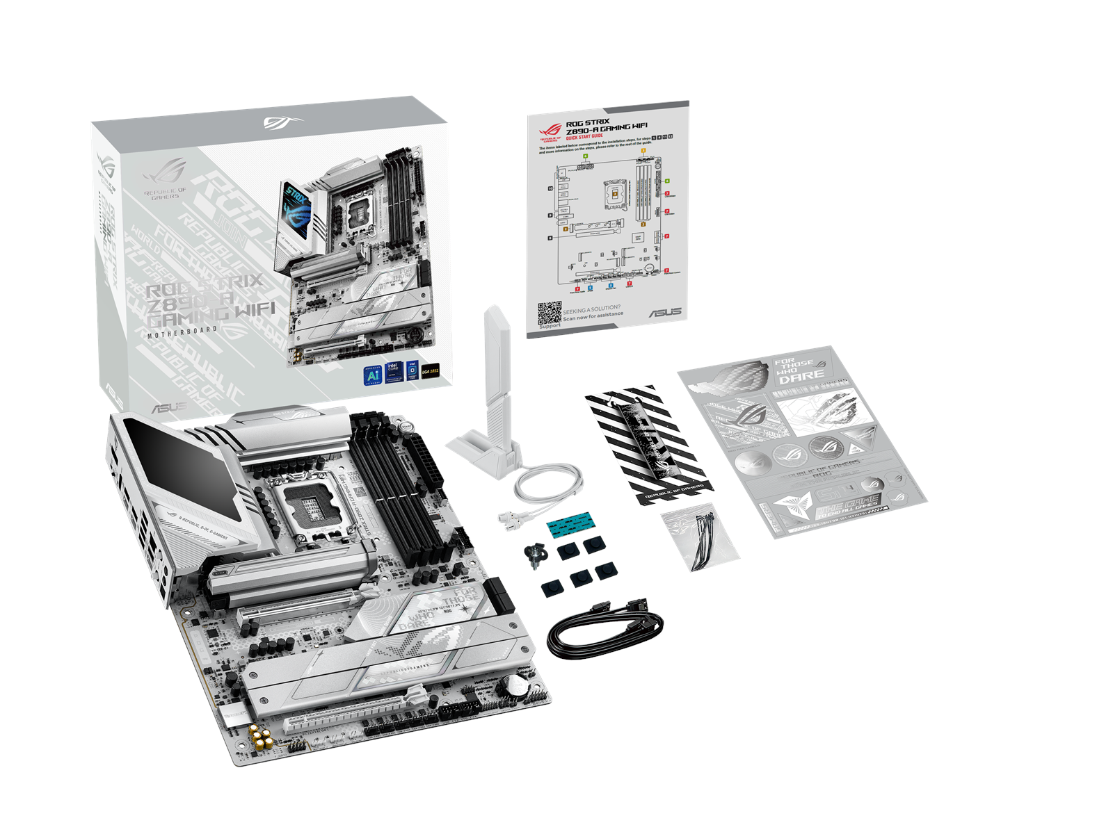 ASUS ROG STRIX Z890-A GAMING WIFI Mainboard - Intel Z890 - Intel LGA1851 socket - DDR5 RAM - ATX