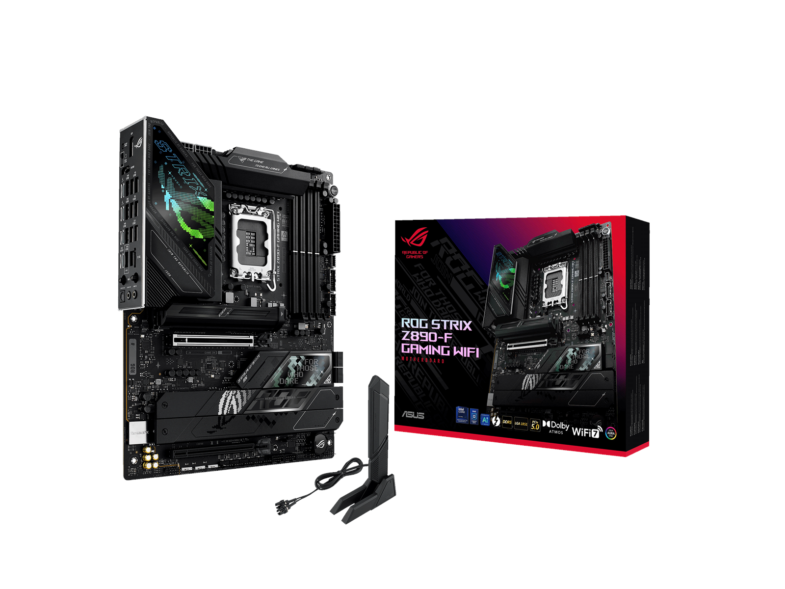 ASUS ROG STRIX Z890-F GAMING WIFI Mainboard - Intel Z890 - Intel LGA1851 socket - DDR5 RAM - ATX