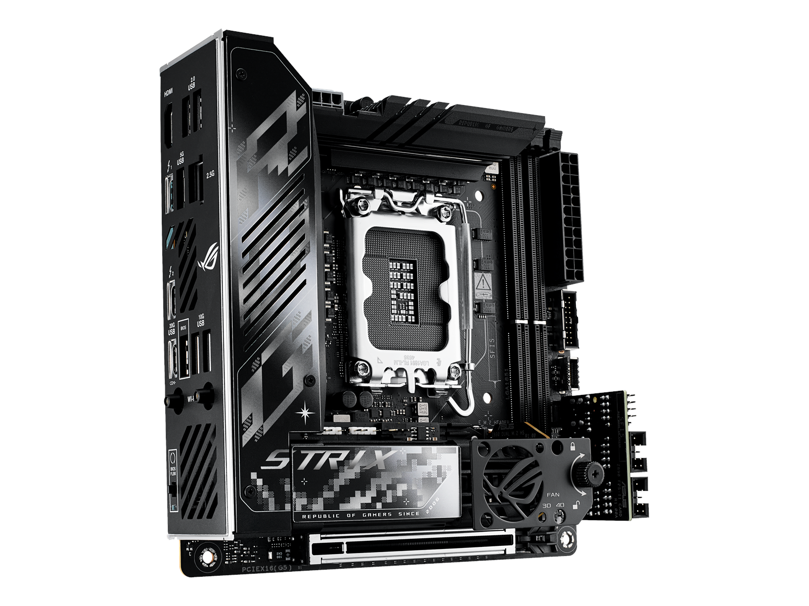 ASUS ROG STRIX Z890-I GAMING WIFI Mainboard - Intel Z890 - Intel LGA1851 socket - DDR5 RAM - Mini-ITX