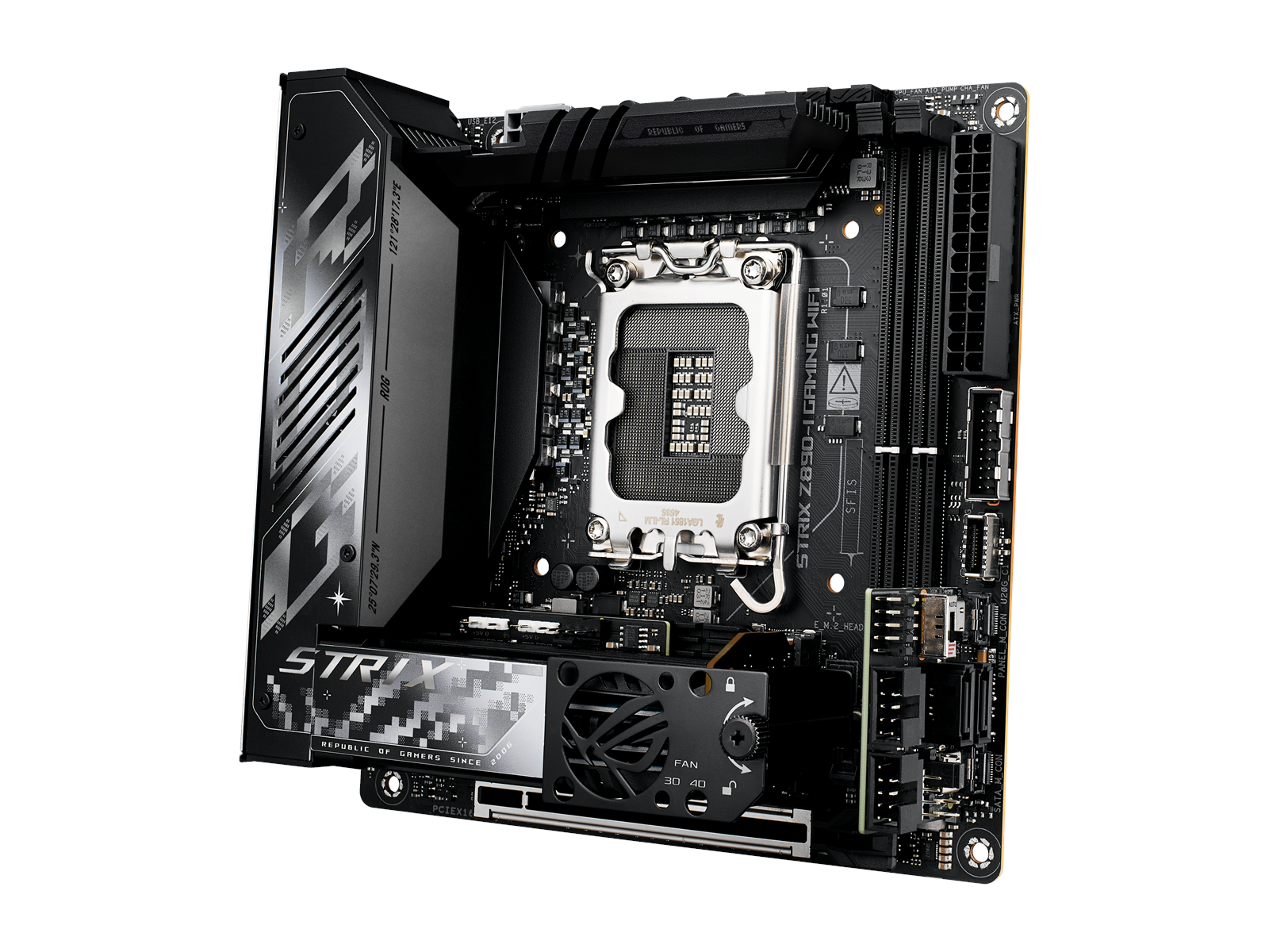 ASUS ROG STRIX Z890-I GAMING WIFI Mainboard - Intel Z890 - Intel LGA1851 socket - DDR5 RAM - Mini-ITX