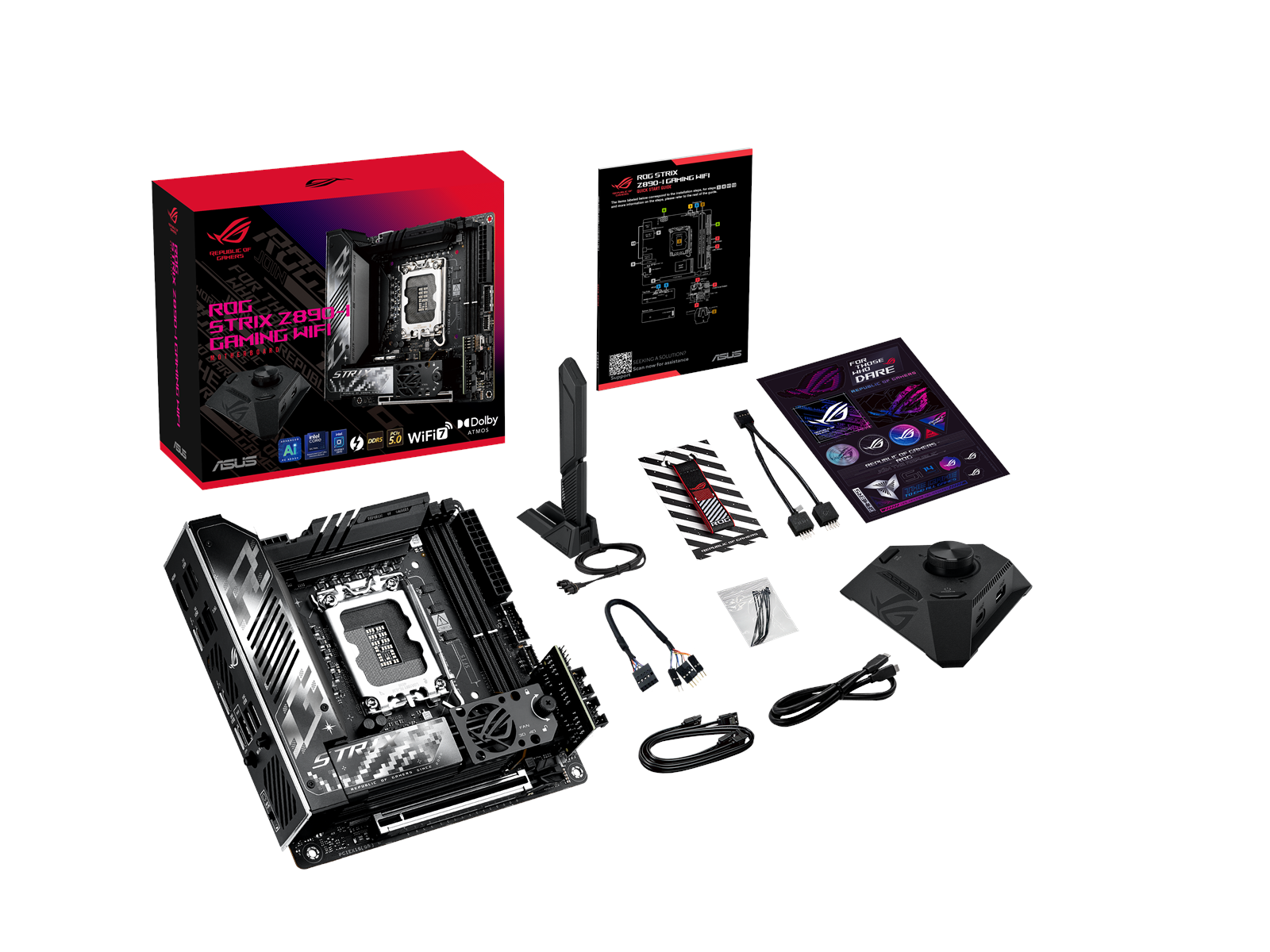 ASUS ROG STRIX Z890-I GAMING WIFI Mainboard - Intel Z890 - Intel LGA1851 socket - DDR5 RAM - Mini-ITX