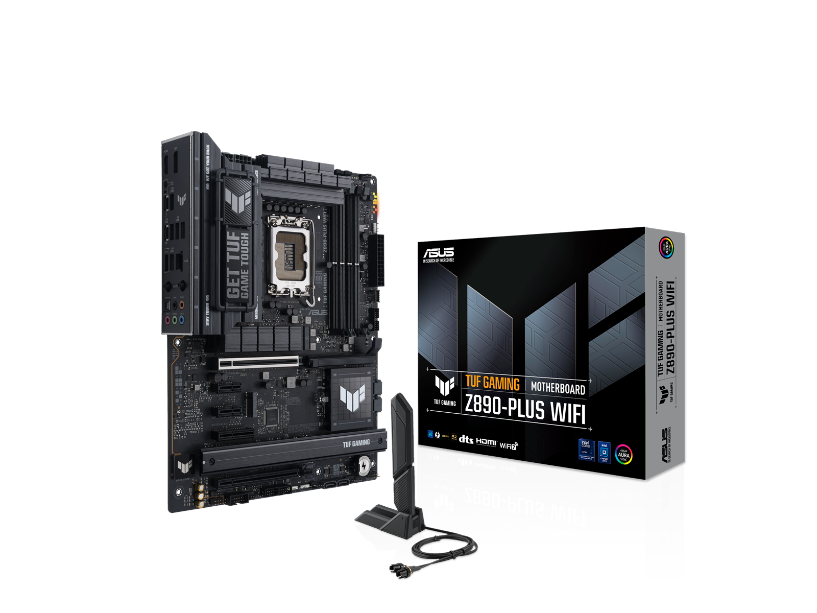 ASUS TUF GAMING Z890-PLUS WIFI Mainboard - Intel Z890 - Intel LGA1851 socket - DDR5 RAM - ATX
