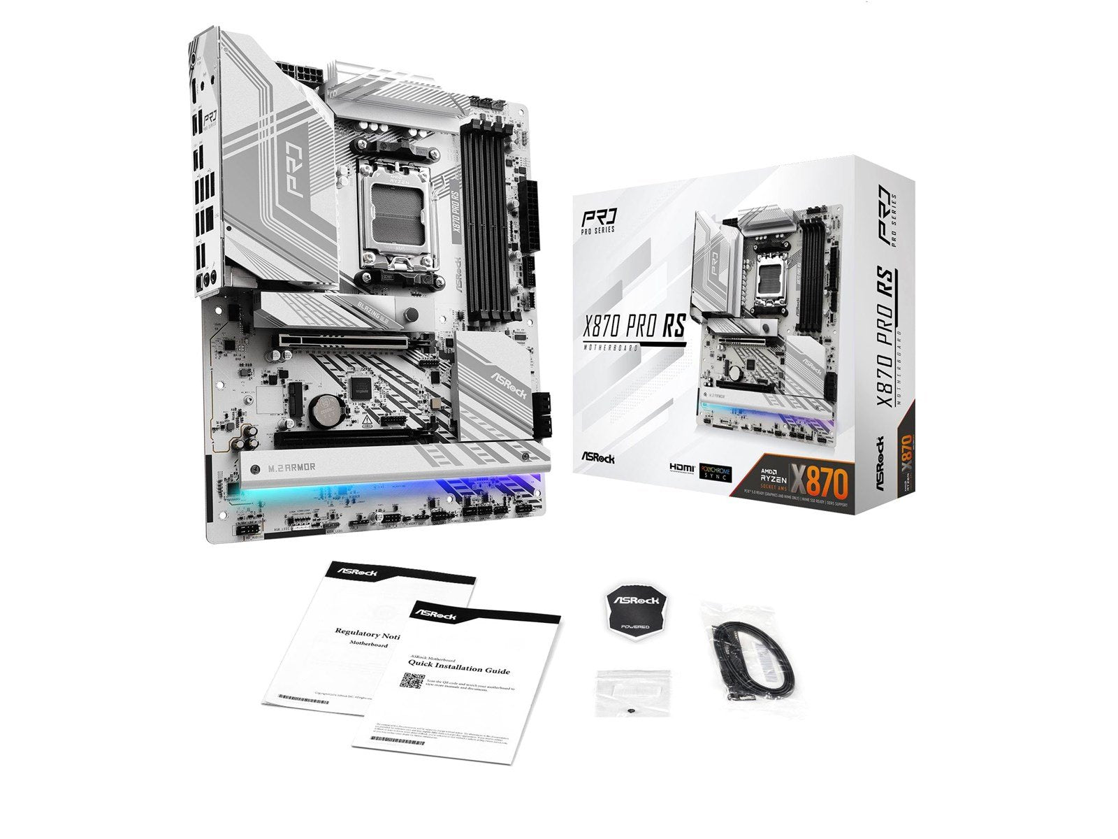 ASRock X870 PRO RS Mainboard - AMD X870 - AMD AM5 socket - DDR5 RAM - ATX