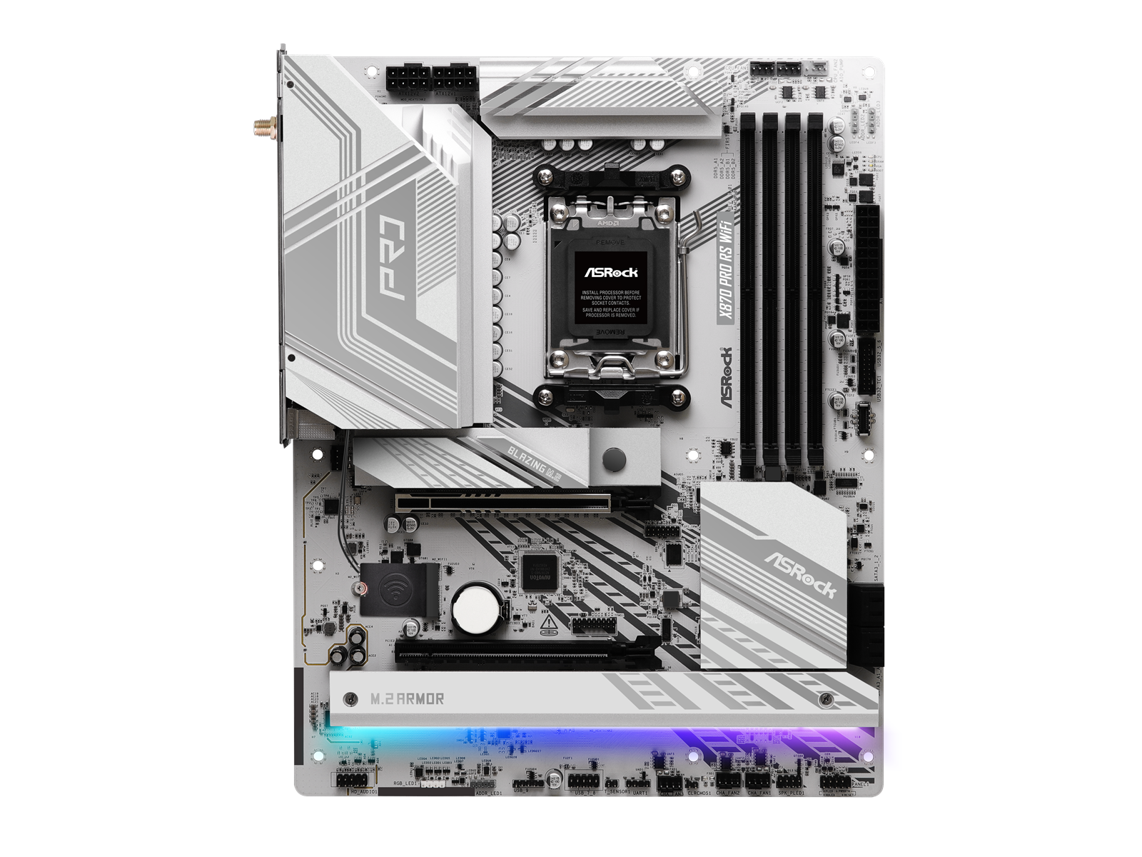 ASRock X870 PRO RS WIFI Mainboard - AMD X870 - AMD AM5 socket - DDR5 RAM - ATX