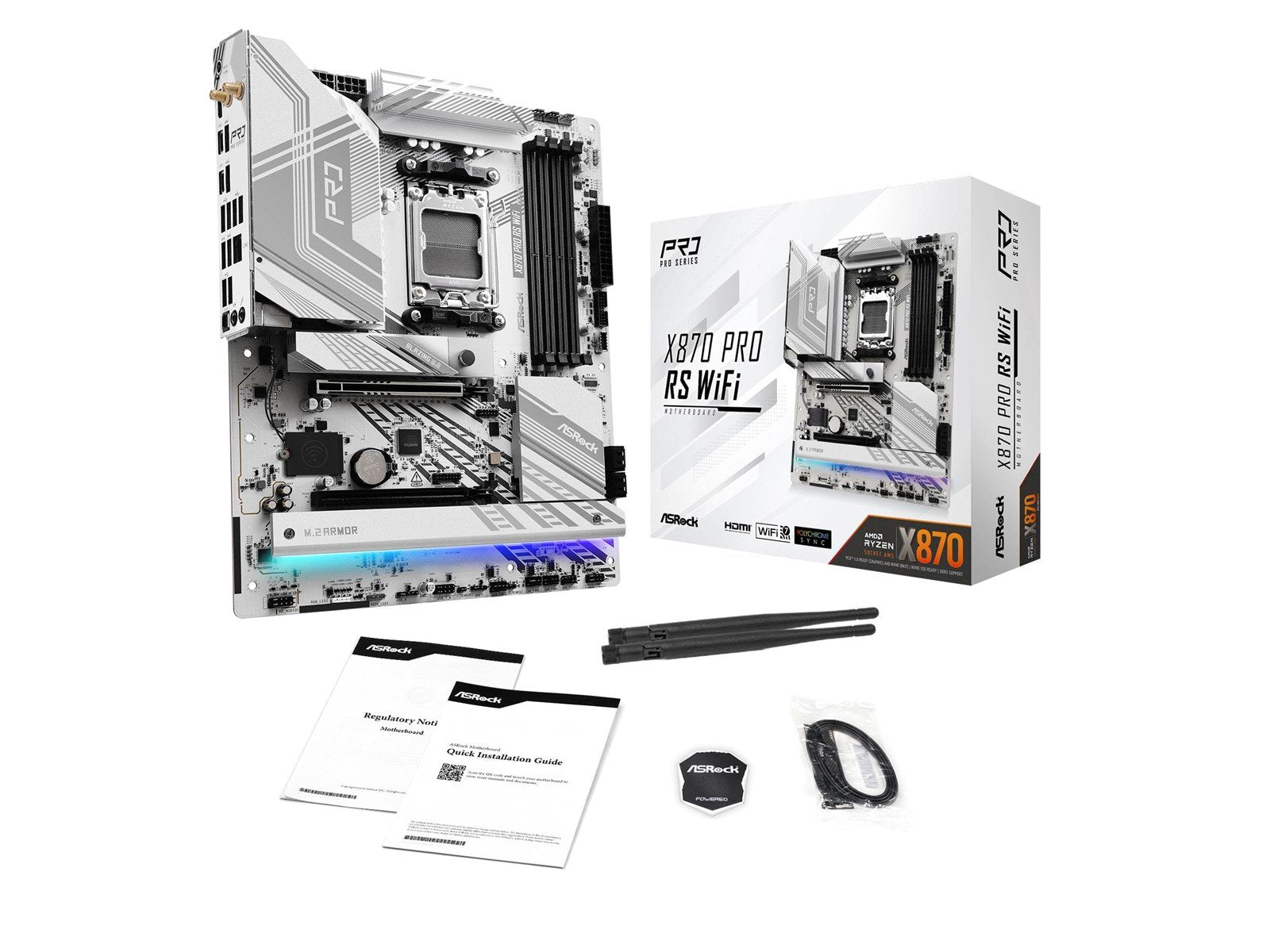 ASRock X870 PRO RS WIFI Mainboard - AMD X870 - AMD AM5 socket - DDR5 RAM - ATX