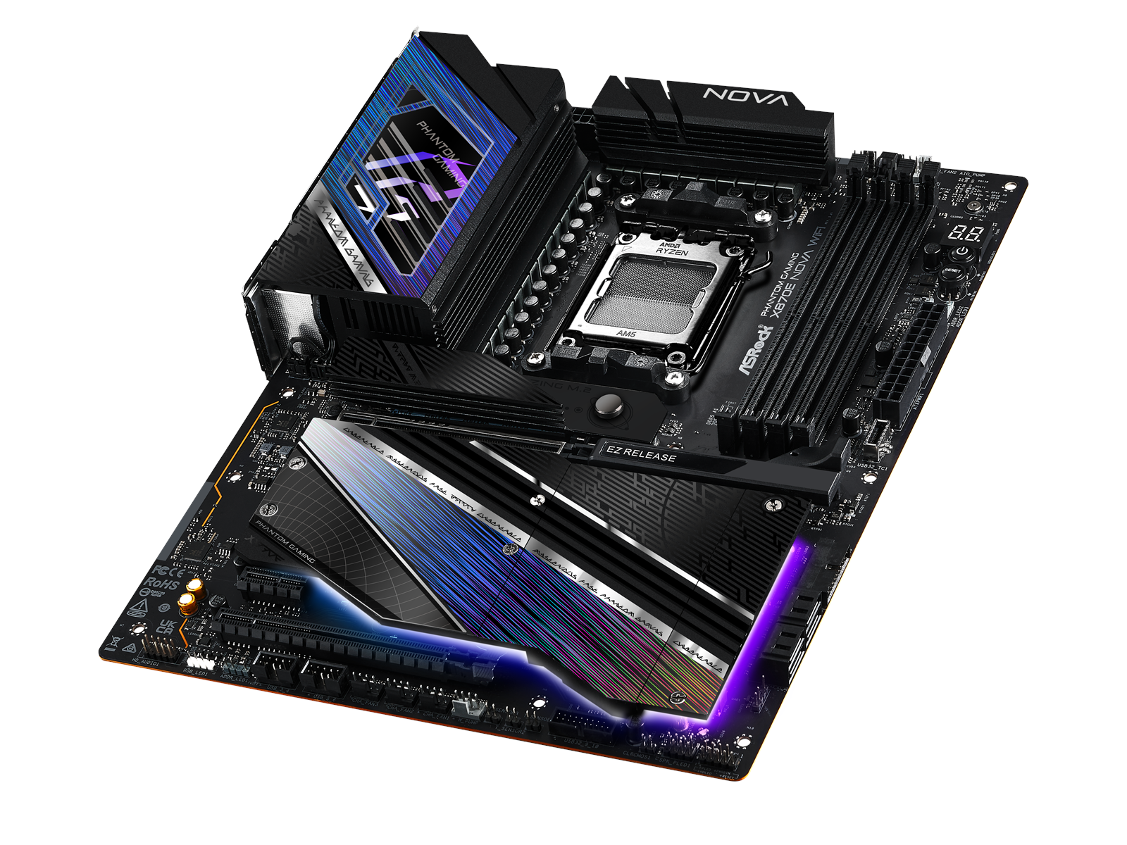 ASRock X870E NOVA WIFI Mainboard - AMD X870E - AMD AM5 socket - DDR5 RAM - ATX