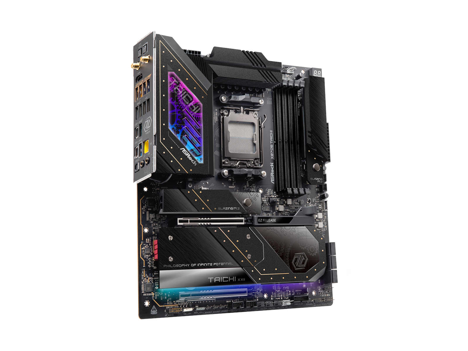 ASRock X870E TAICHI Mainboard - AMD X870E - AMD AM5 socket - DDR5 RAM - Extended ATX