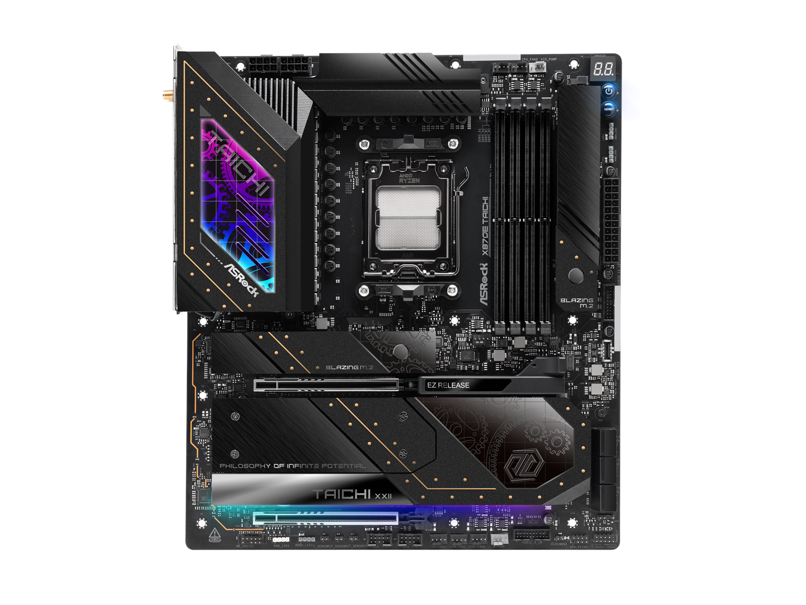 ASRock X870E TAICHI Mainboard - AMD X870E - AMD AM5 socket - DDR5 RAM - Extended ATX