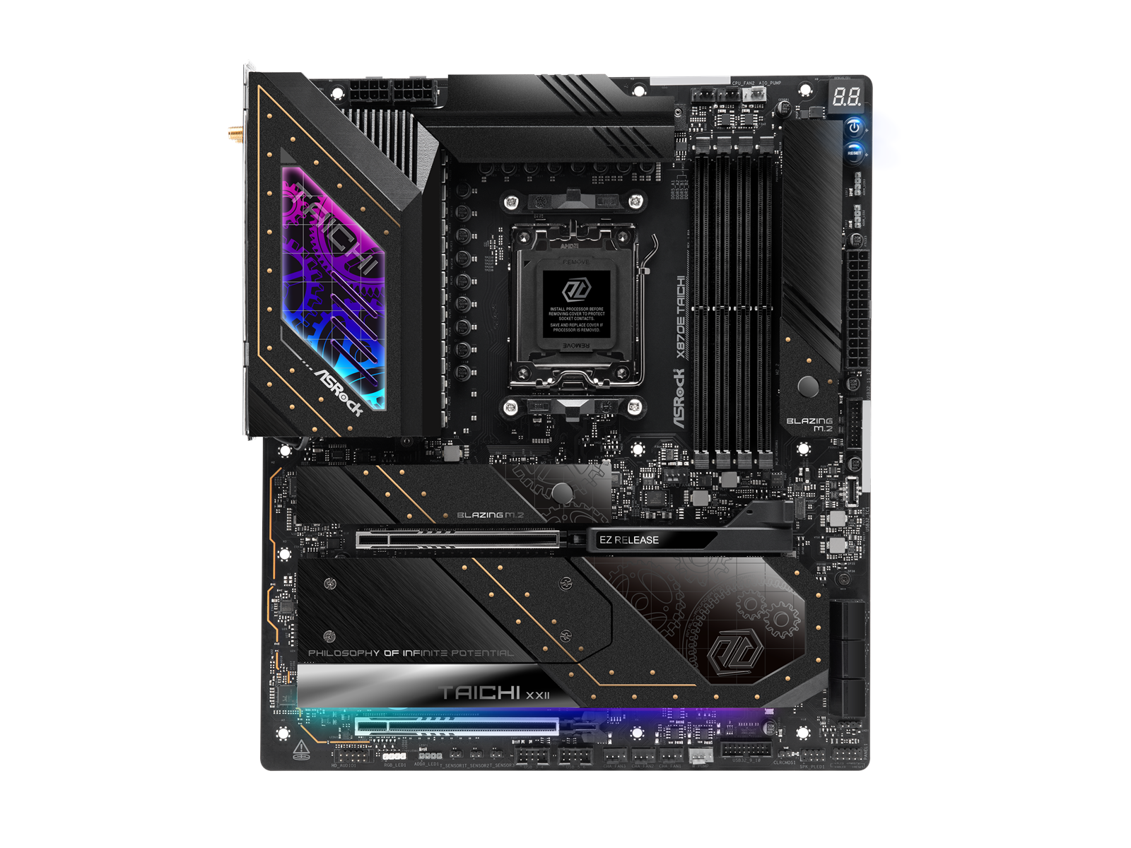 ASRock X870E TAICHI Mainboard - AMD X870E - AMD AM5 socket - DDR5 RAM - Extended ATX