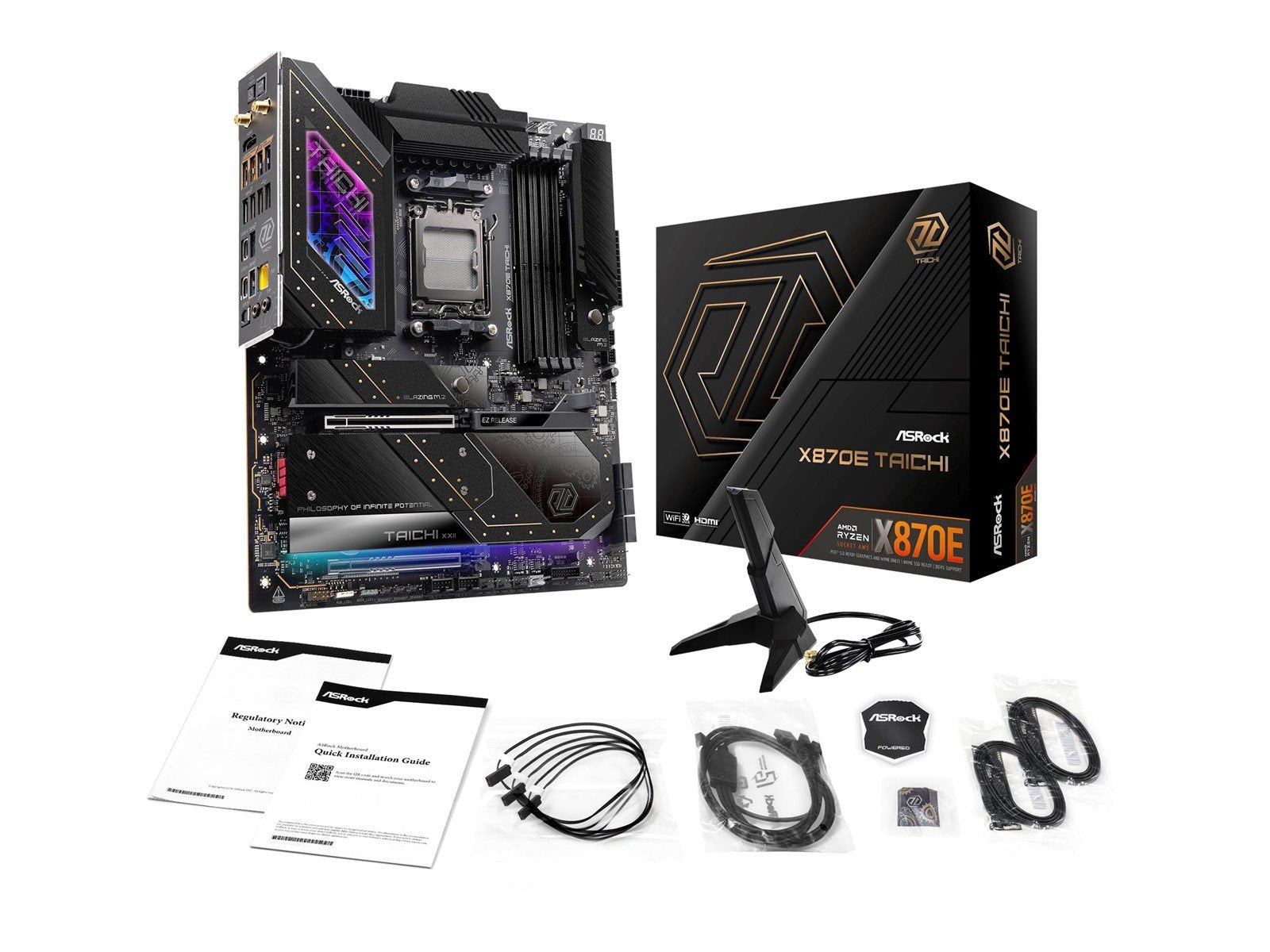 ASRock X870E TAICHI Mainboard - AMD X870E - AMD AM5 socket - DDR5 RAM - Extended ATX