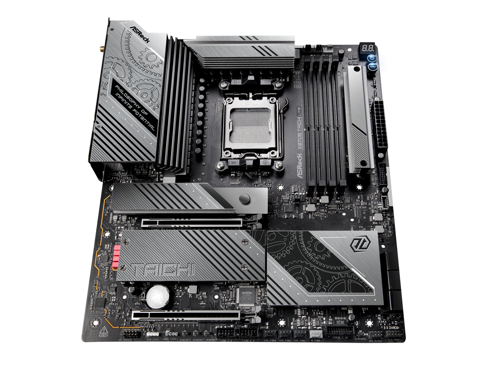 ASRock X870E TAICHI LITE Mainboard - AMD X870E - AMD AM5 socket - DDR5 RAM - Extended ATX