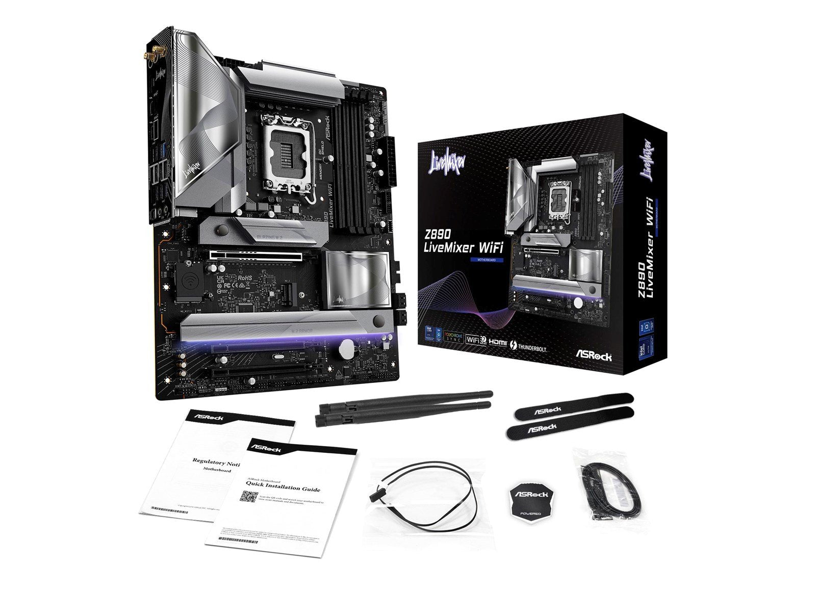 ASRock Z890 LIVEMIXER WIFI Mainboard - Intel Z890 - Intel LGA1851 socket - DDR5 RAM - ATX