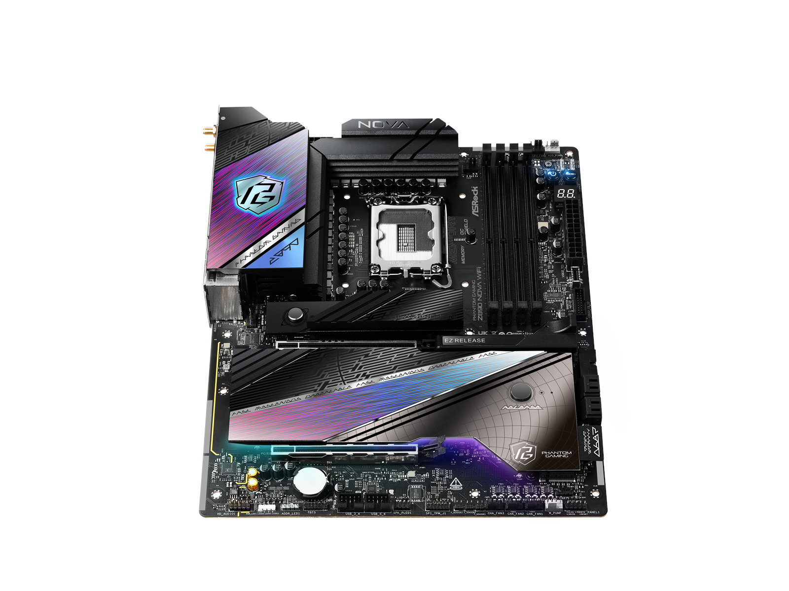 ASRock Z890 NOVA WIFI Mainboard - Intel Z890 - Intel LGA1851 socket - DDR5 RAM - ATX