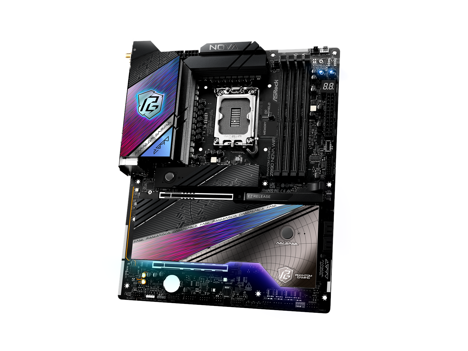 ASRock Z890 NOVA WIFI Mainboard - Intel Z890 - Intel LGA1851 socket - DDR5 RAM - ATX