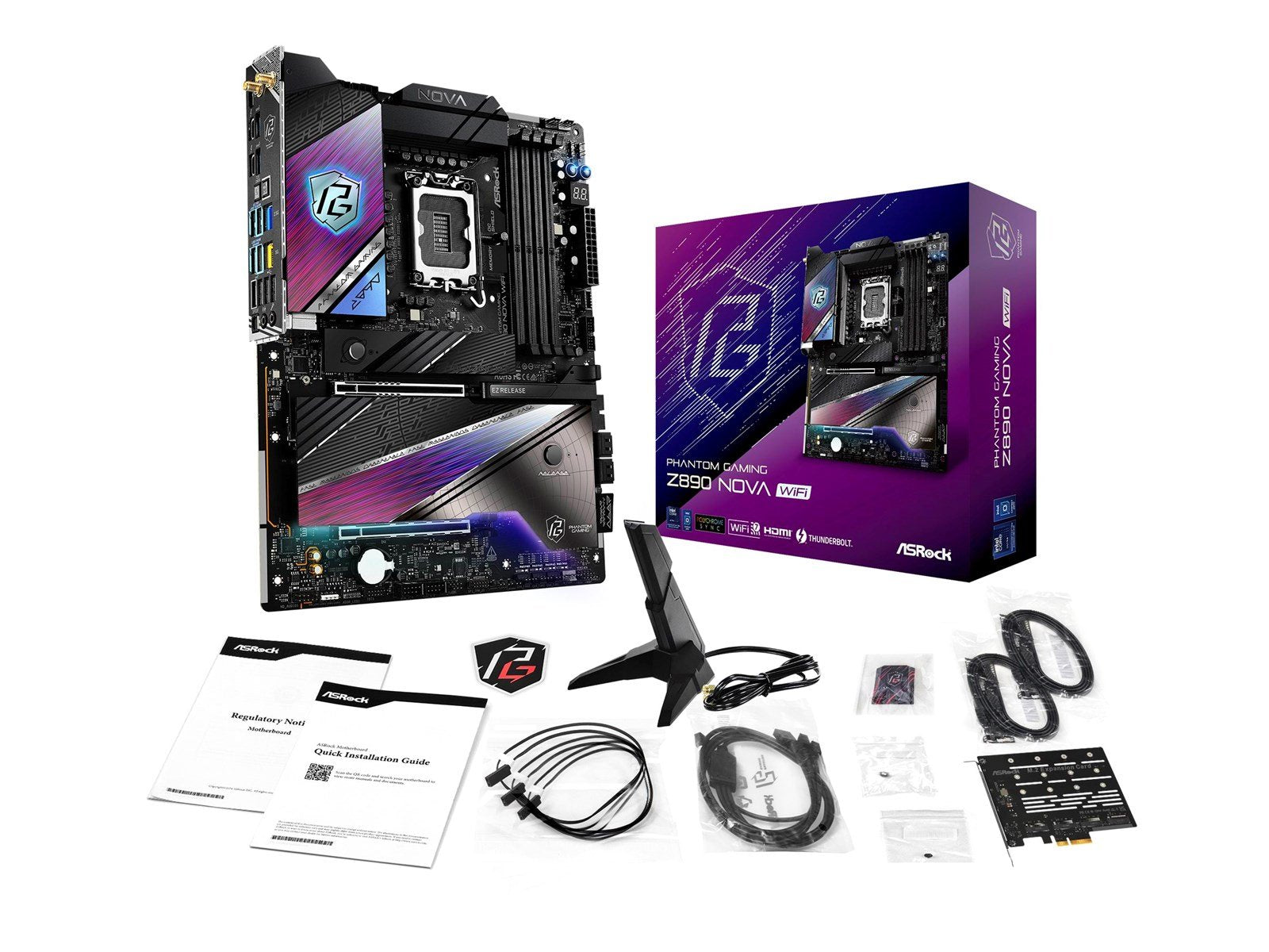 ASRock Z890 NOVA WIFI Mainboard - Intel Z890 - Intel LGA1851 socket - DDR5 RAM - ATX