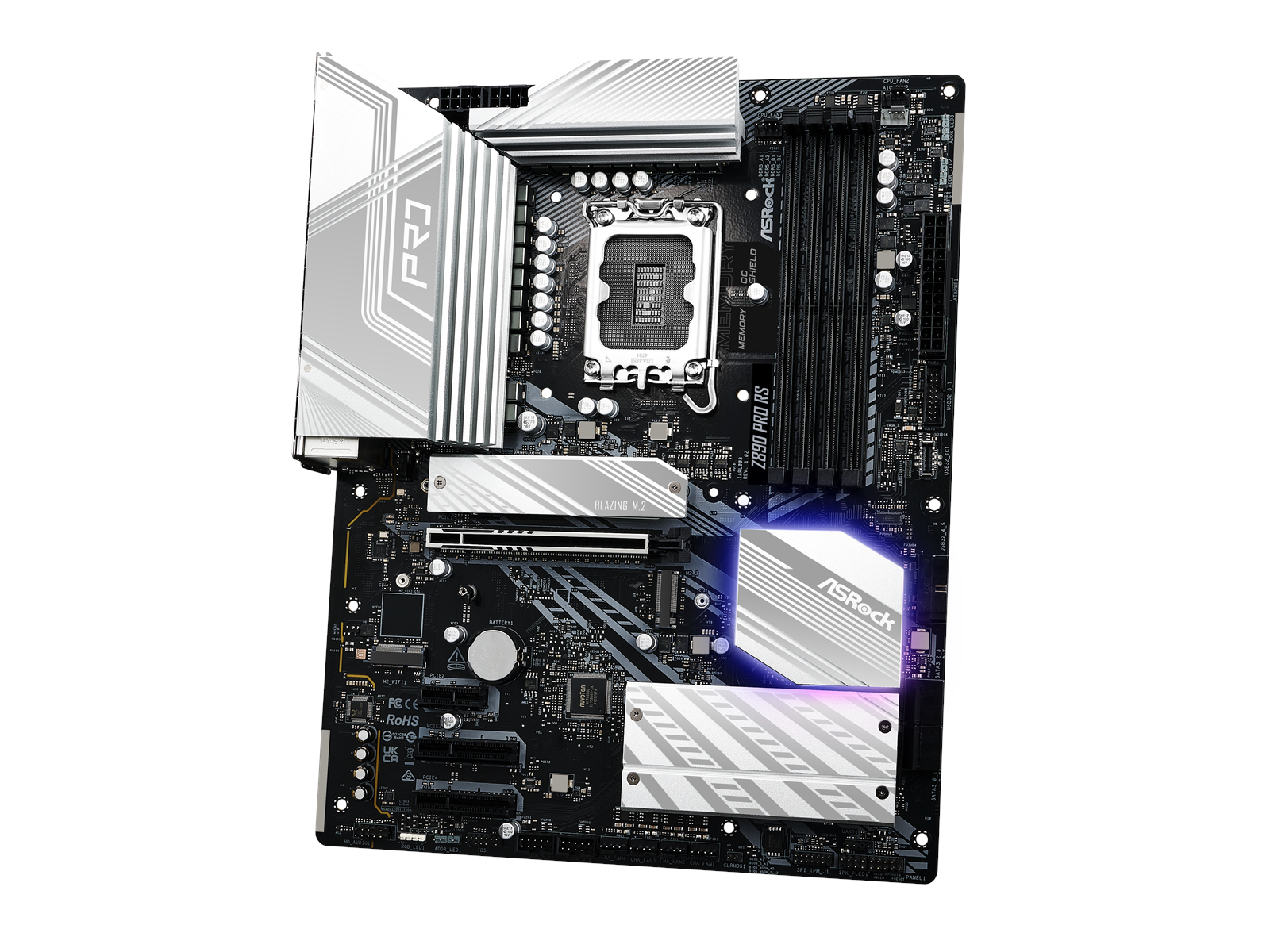 ASRock Z890 PRO RS Mainboard - Intel Z890 - Intel LGA1851 socket - DDR5 RAM - ATX