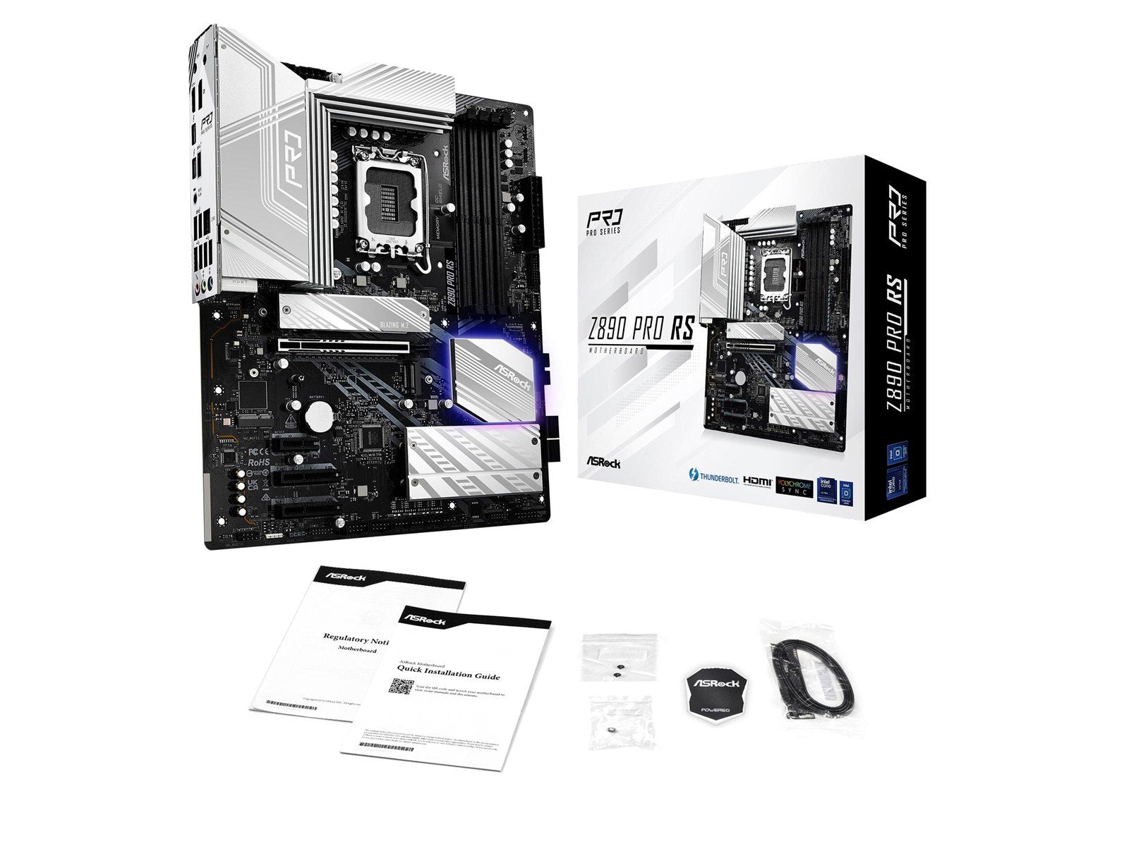 ASRock Z890 PRO RS Mainboard - Intel Z890 - Intel LGA1851 socket - DDR5 RAM - ATX