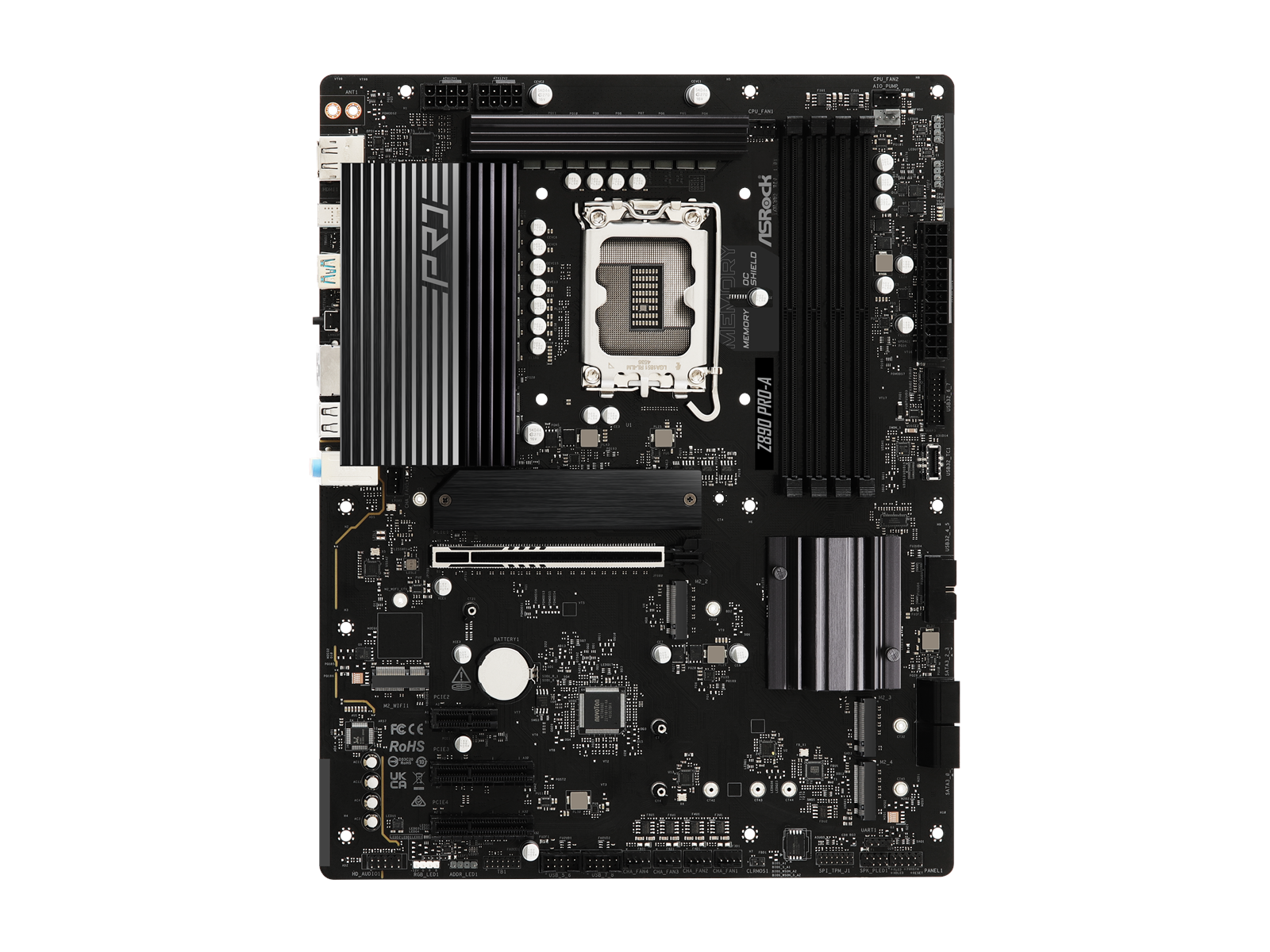 ASRock Z890 PRO-A Mainboard - Intel Z890 - Intel LGA1851 socket - DDR5 RAM - ATX
