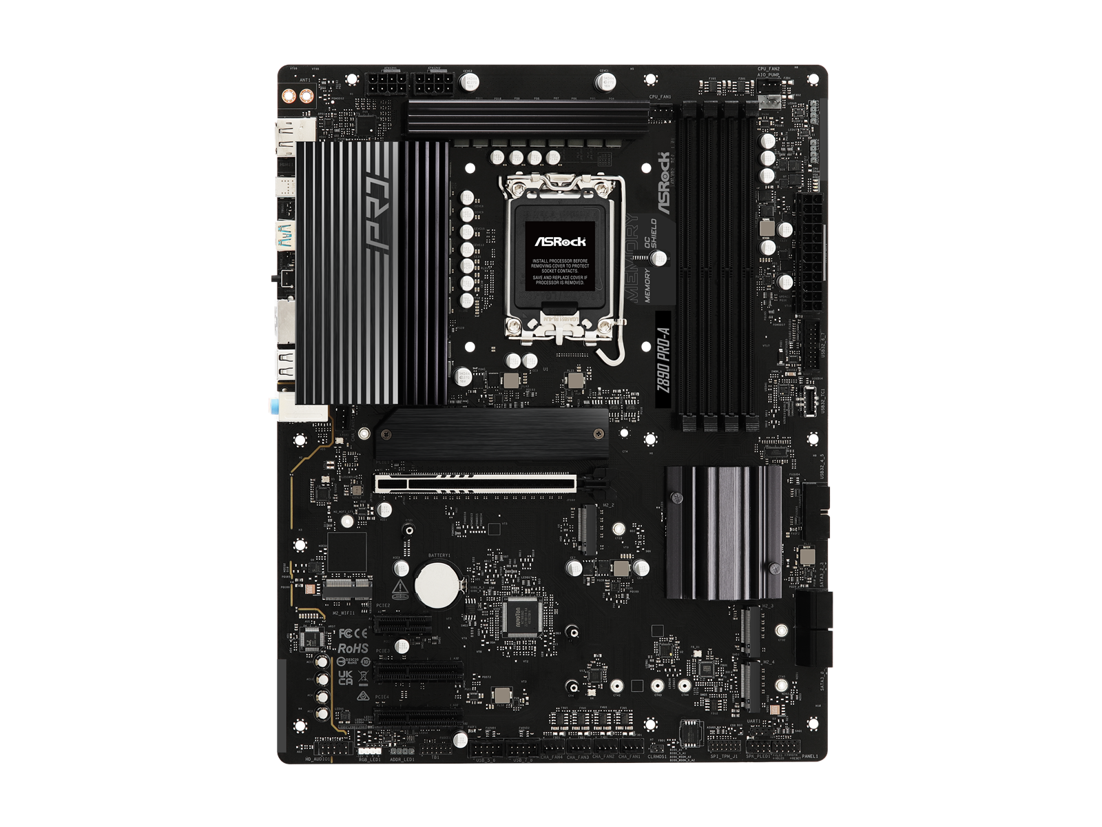 ASRock Z890 PRO-A Mainboard - Intel Z890 - Intel LGA1851 socket - DDR5 RAM - ATX