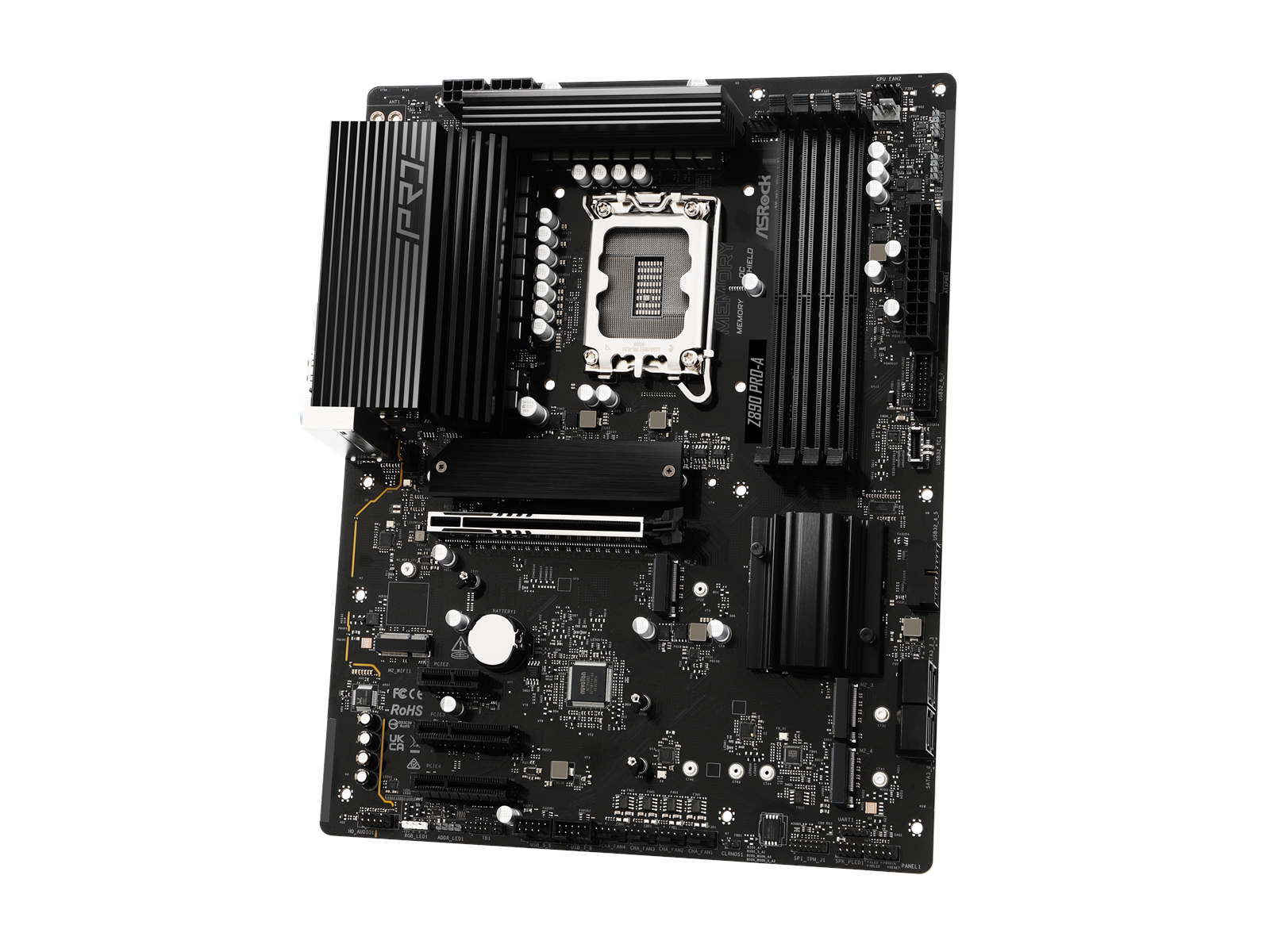 ASRock Z890 PRO-A Mainboard - Intel Z890 - Intel LGA1851 socket - DDR5 RAM - ATX