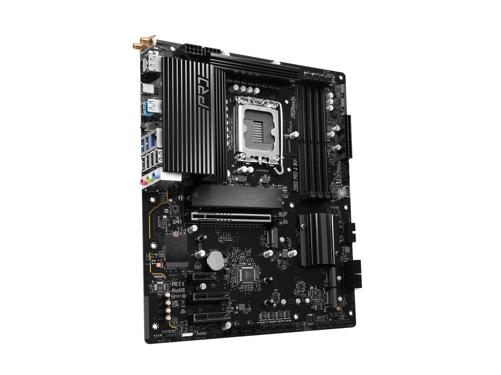 ASRock Z890 PRO-A WIFI Mainboard - Intel Z890 - Intel LGA1851 socket - DDR5 RAM - ATX