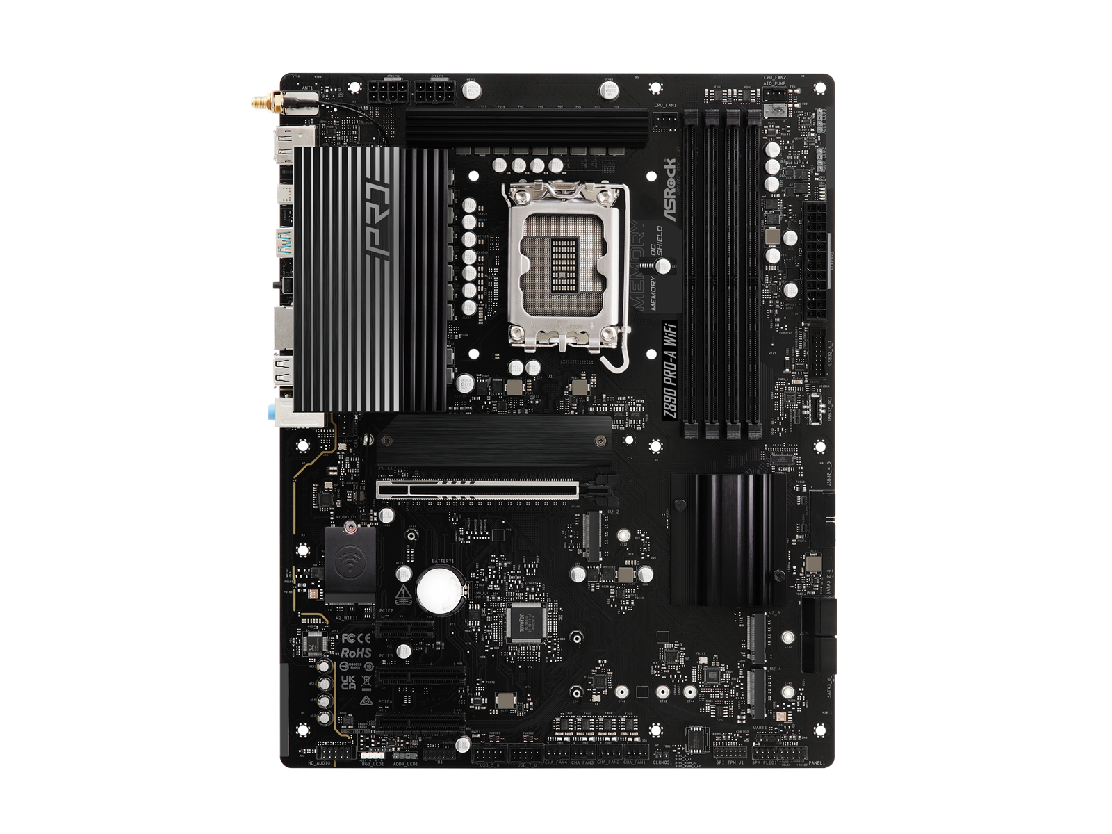 ASRock Z890 PRO-A WIFI Mainboard - Intel Z890 - Intel LGA1851 socket - DDR5 RAM - ATX