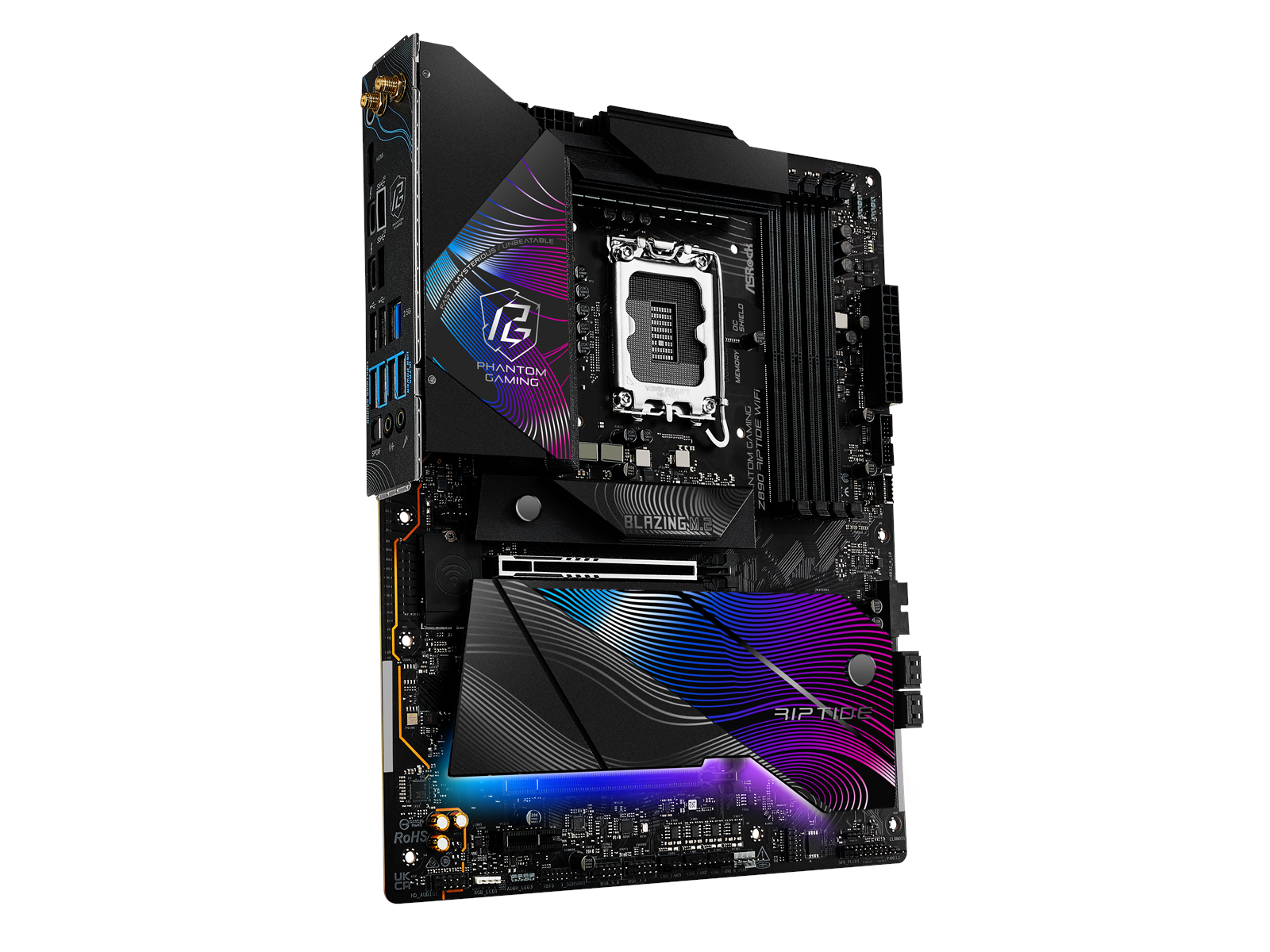 ASRock Z890 RIPTIDE WIFI Mainboard - Intel Z890 - Intel LGA1851 socket - DDR5 RAM - ATX