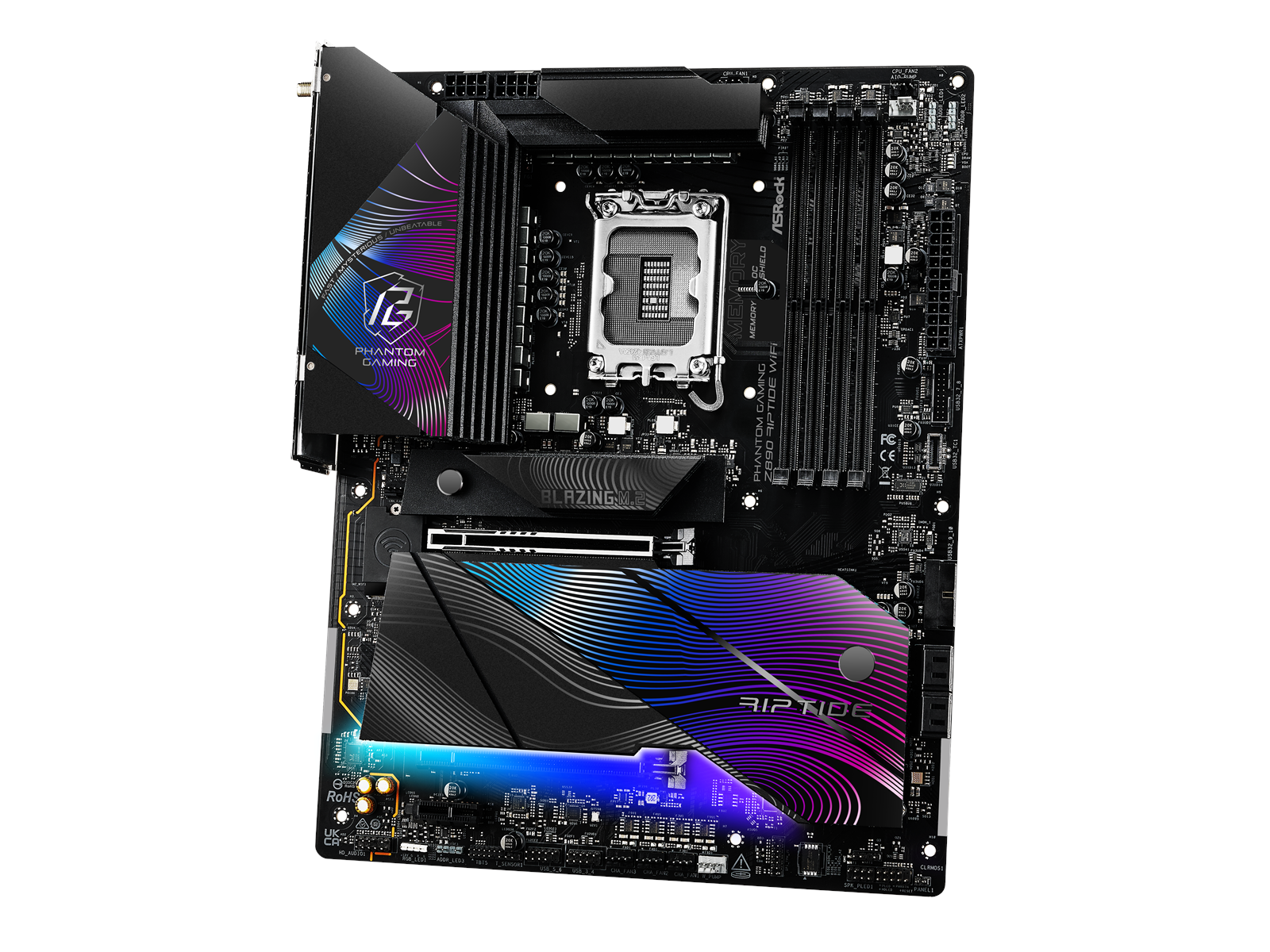 ASRock Z890 RIPTIDE WIFI Mainboard - Intel Z890 - Intel LGA1851 socket - DDR5 RAM - ATX