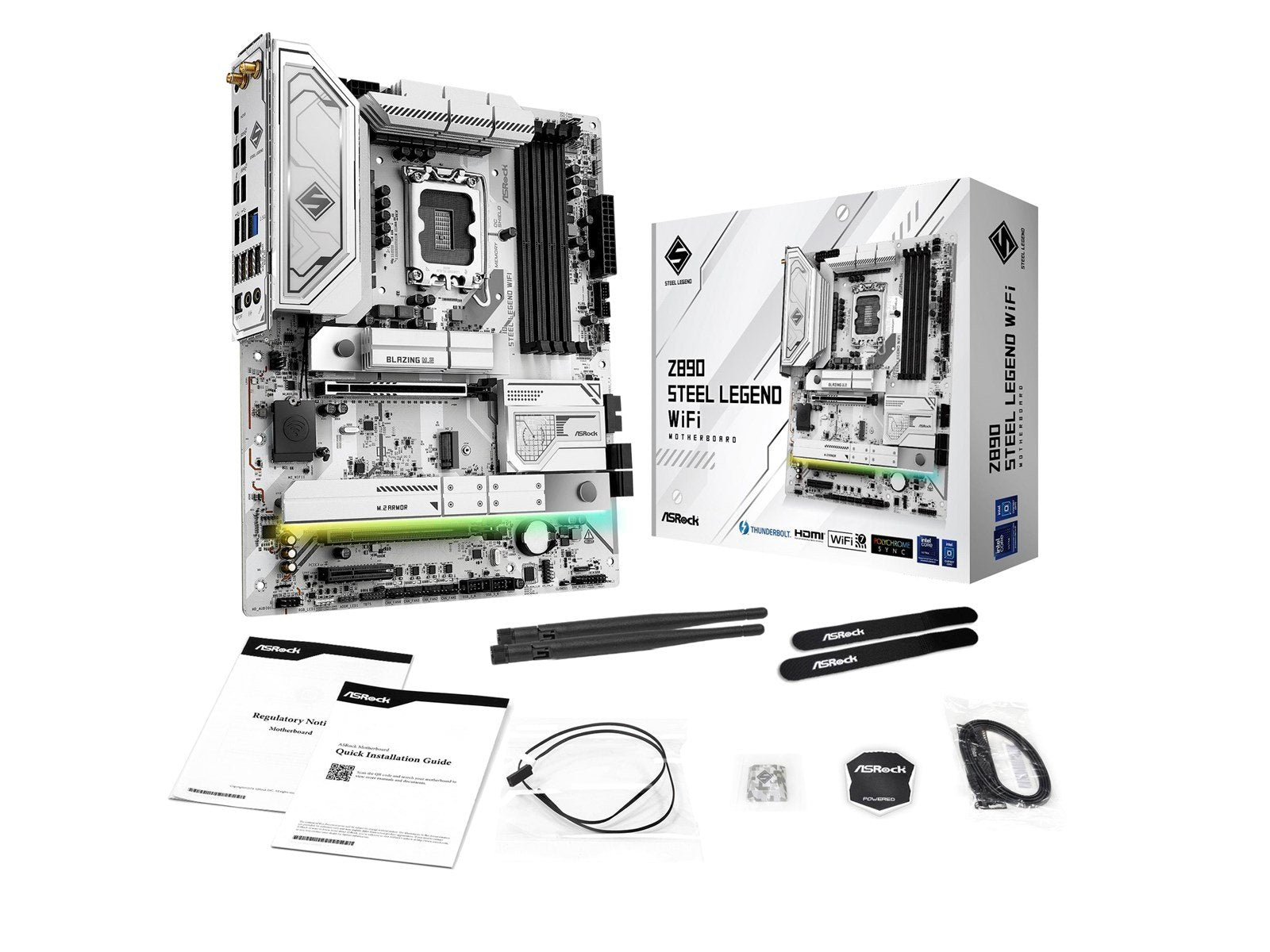 ASRock Z890 STEEL LEGEND WIFI Mainboard - Intel Z890 - Intel LGA1851 socket - DDR5 RAM - ATX