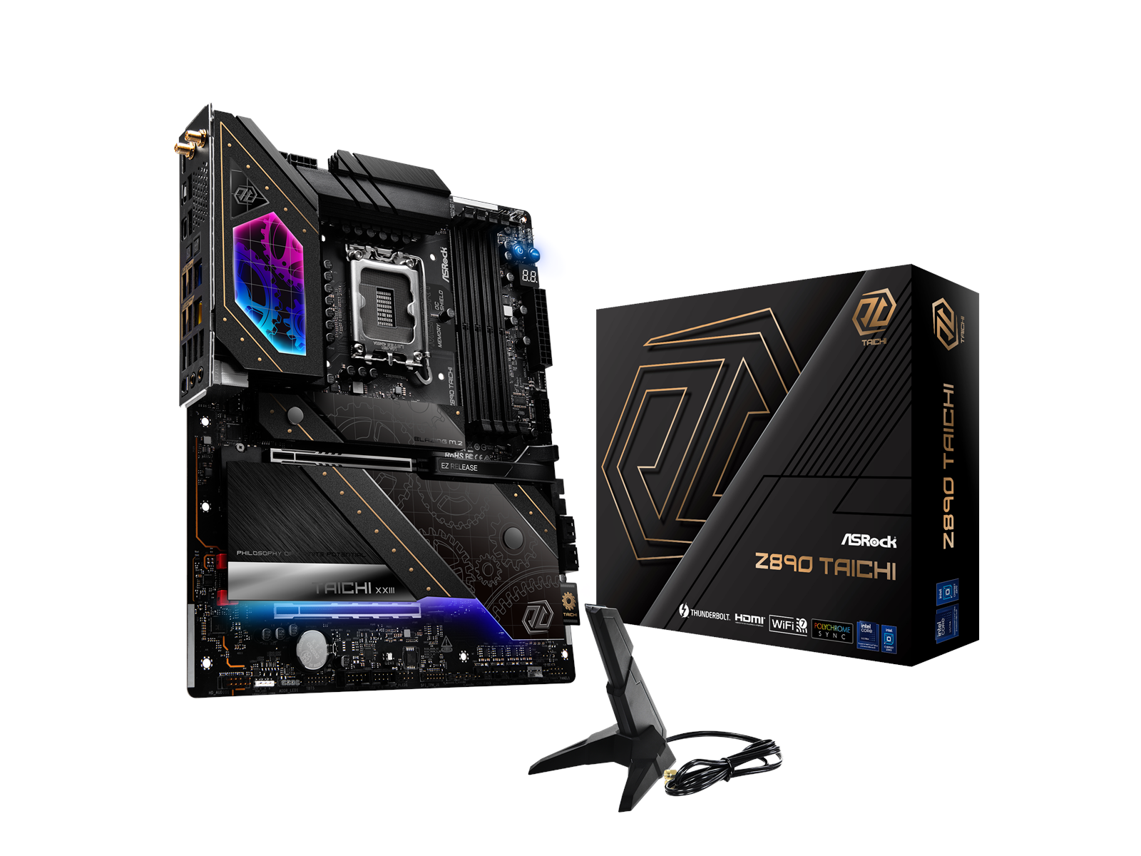 ASRock Z890 TAICHI Mainboard - Intel Z890 - Intel LGA1851 socket - DDR5 RAM - ATX