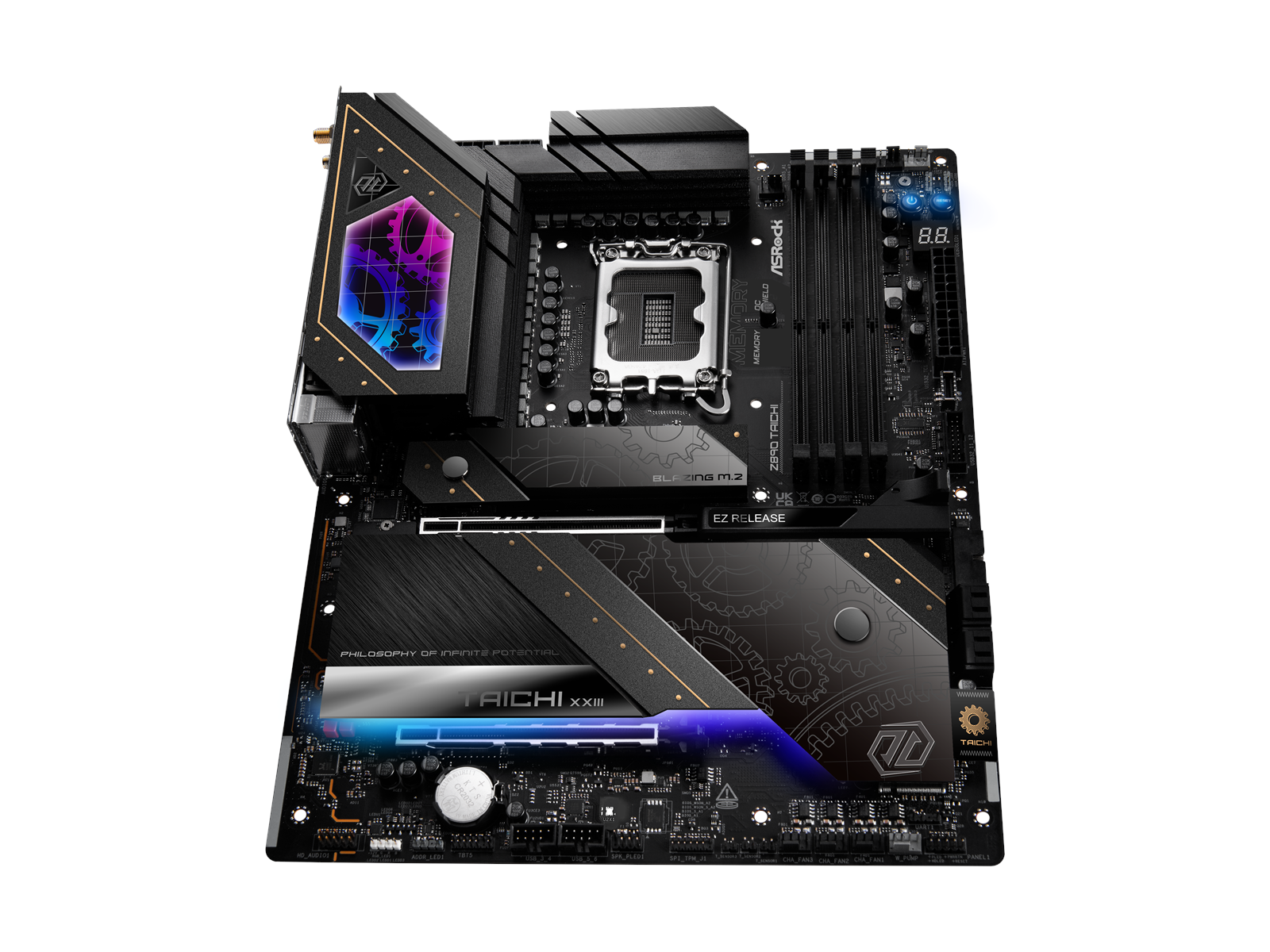 ASRock Z890 TAICHI Mainboard - Intel Z890 - Intel LGA1851 socket - DDR5 RAM - ATX