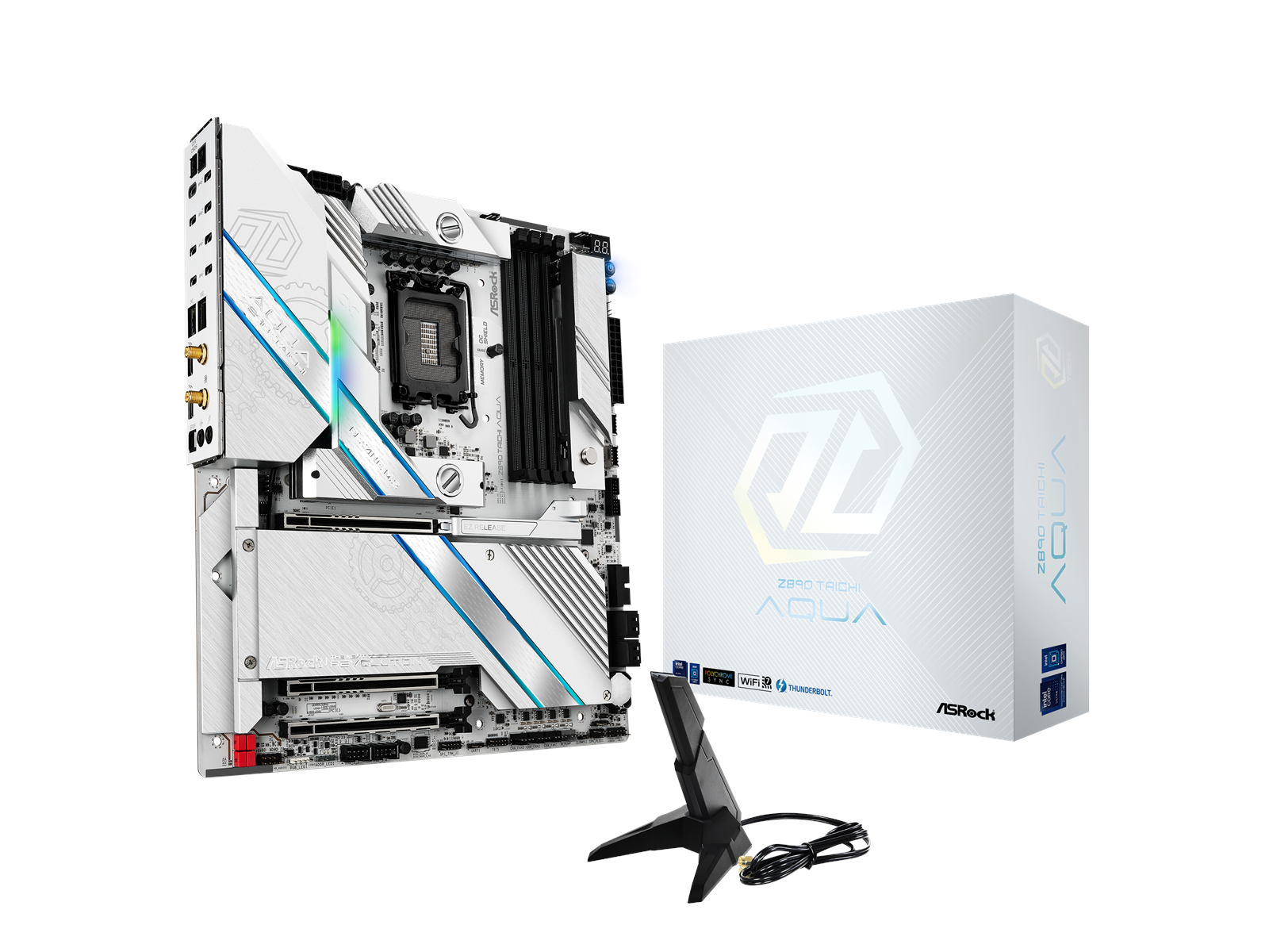 ASRock Z890 TAICHI AQUA Mainboard - Intel Z890 - Intel LGA1851 socket - DDR5 RAM - Extended ATX