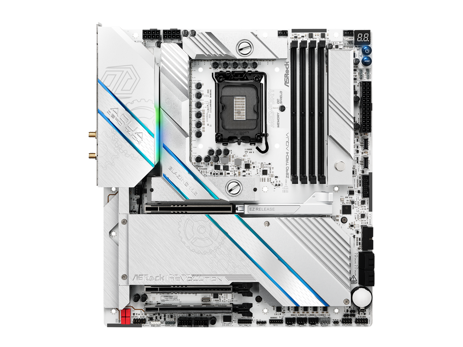 ASRock Z890 TAICHI AQUA Mainboard - Intel Z890 - Intel LGA1851 socket - DDR5 RAM - Extended ATX