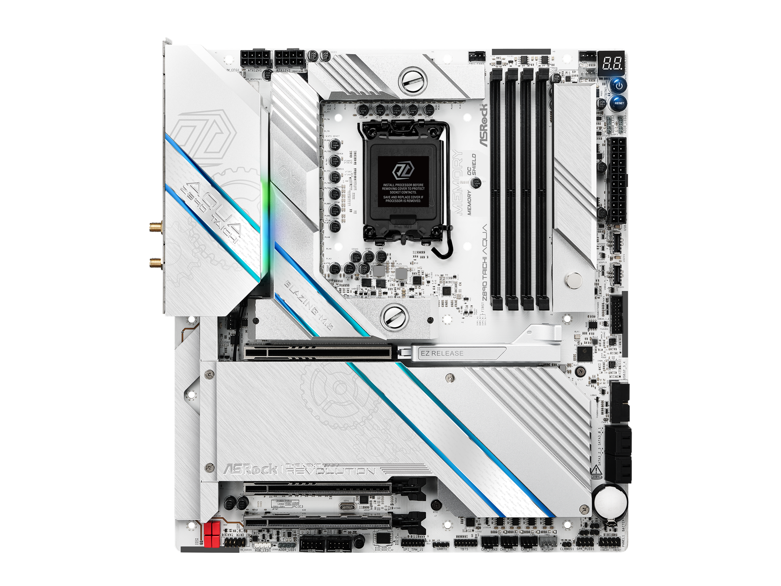 ASRock Z890 TAICHI AQUA Mainboard - Intel Z890 - Intel LGA1851 socket - DDR5 RAM - Extended ATX