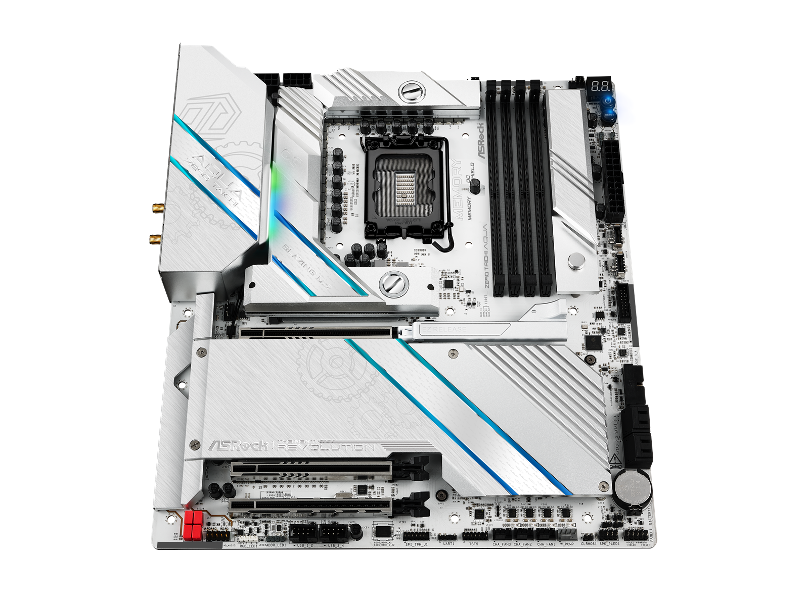 ASRock Z890 TAICHI AQUA Mainboard - Intel Z890 - Intel LGA1851 socket - DDR5 RAM - Extended ATX