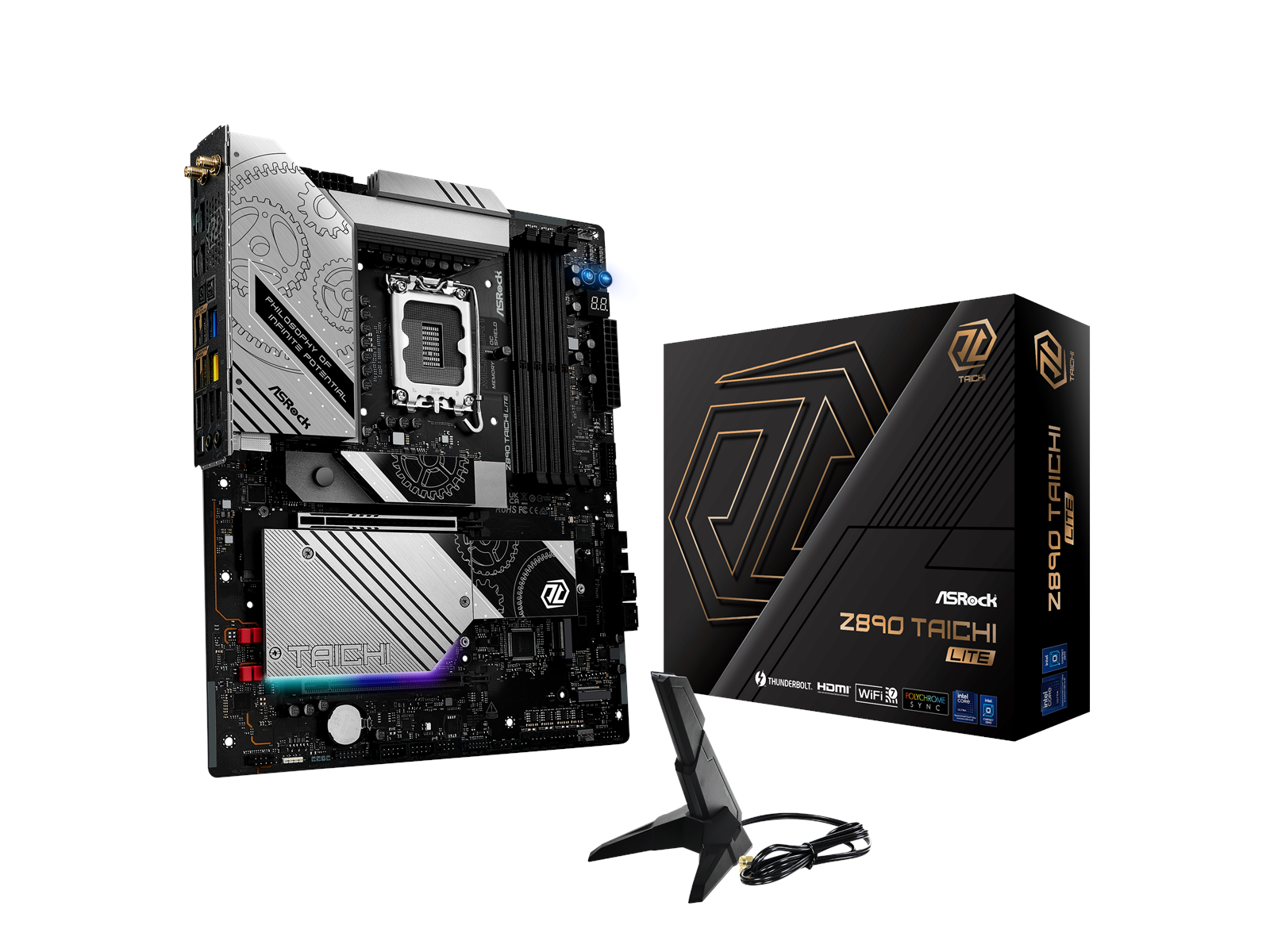 ASRock Z890 TAICHI LITE Mainboard - Intel Z890 - Intel LGA1851 socket - DDR5 RAM - ATX