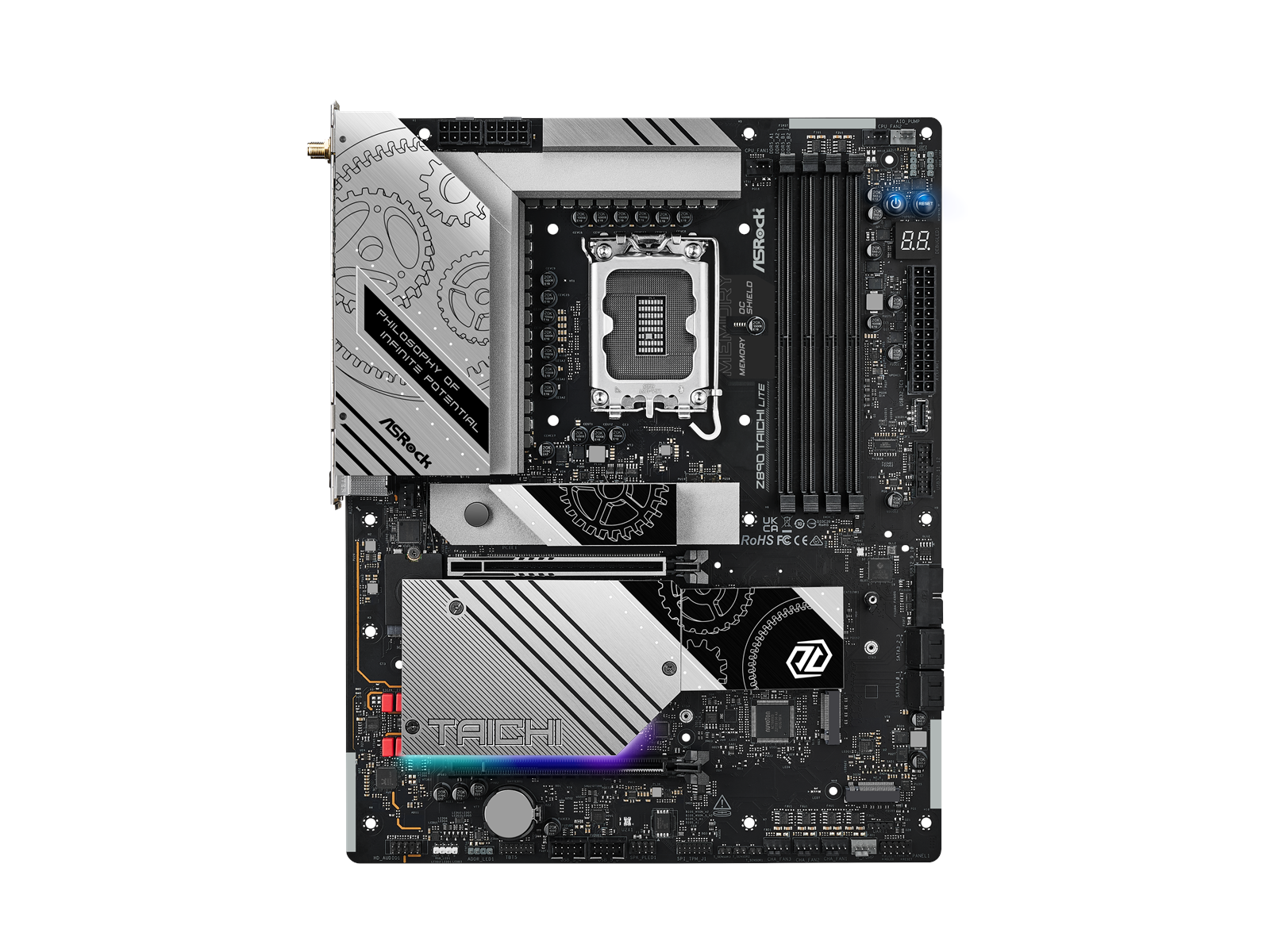 ASRock Z890 TAICHI LITE Mainboard - Intel Z890 - Intel LGA1851 socket - DDR5 RAM - ATX