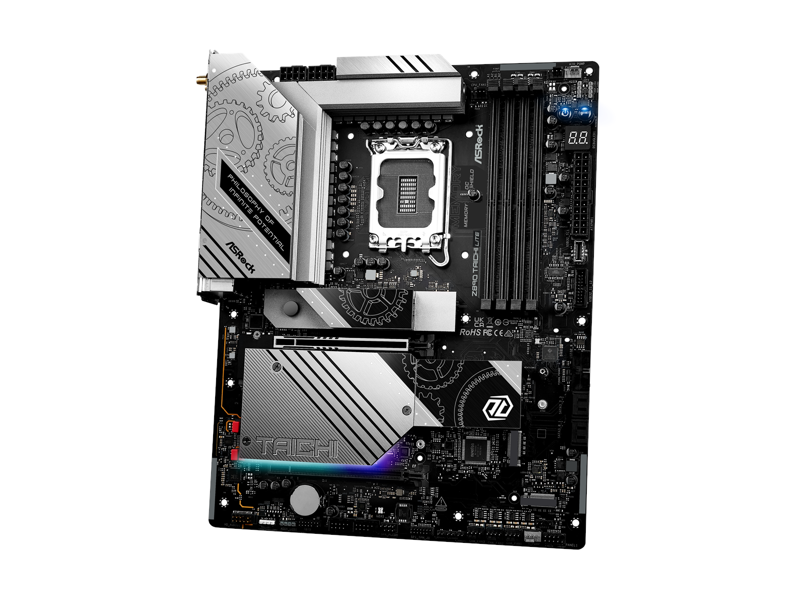 ASRock Z890 TAICHI LITE Mainboard - Intel Z890 - Intel LGA1851 socket - DDR5 RAM - ATX