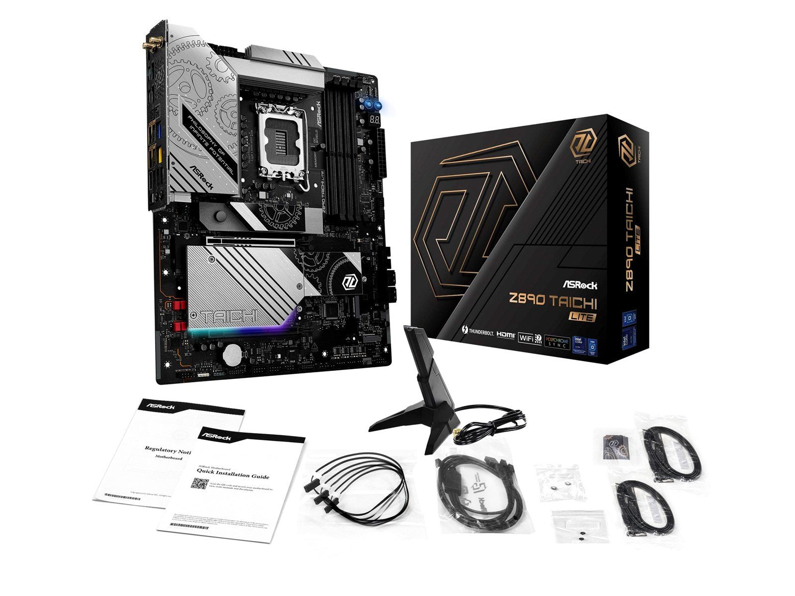 ASRock Z890 TAICHI LITE Mainboard - Intel Z890 - Intel LGA1851 socket - DDR5 RAM - ATX