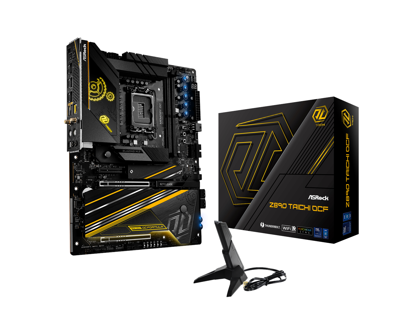 ASRock Z890 TAICHI OCF Mainboard - Intel Z890 - Intel LGA1851 socket - DDR5 RAM - ATX