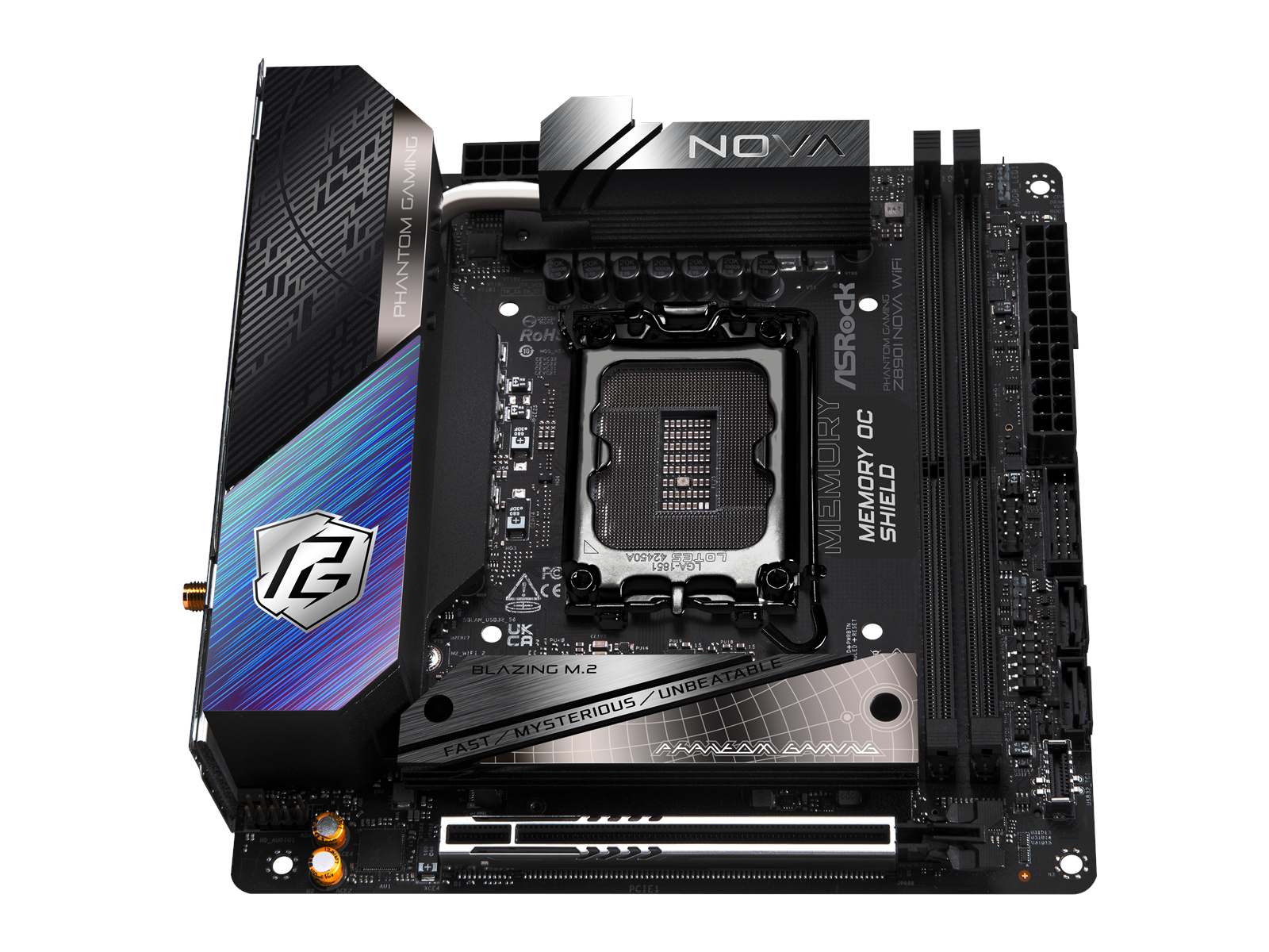 ASRock Z890I NOVA WIFI Mainboard - Intel Z890 - Intel LGA1851 socket - DDR5 RAM - Mini-ITX