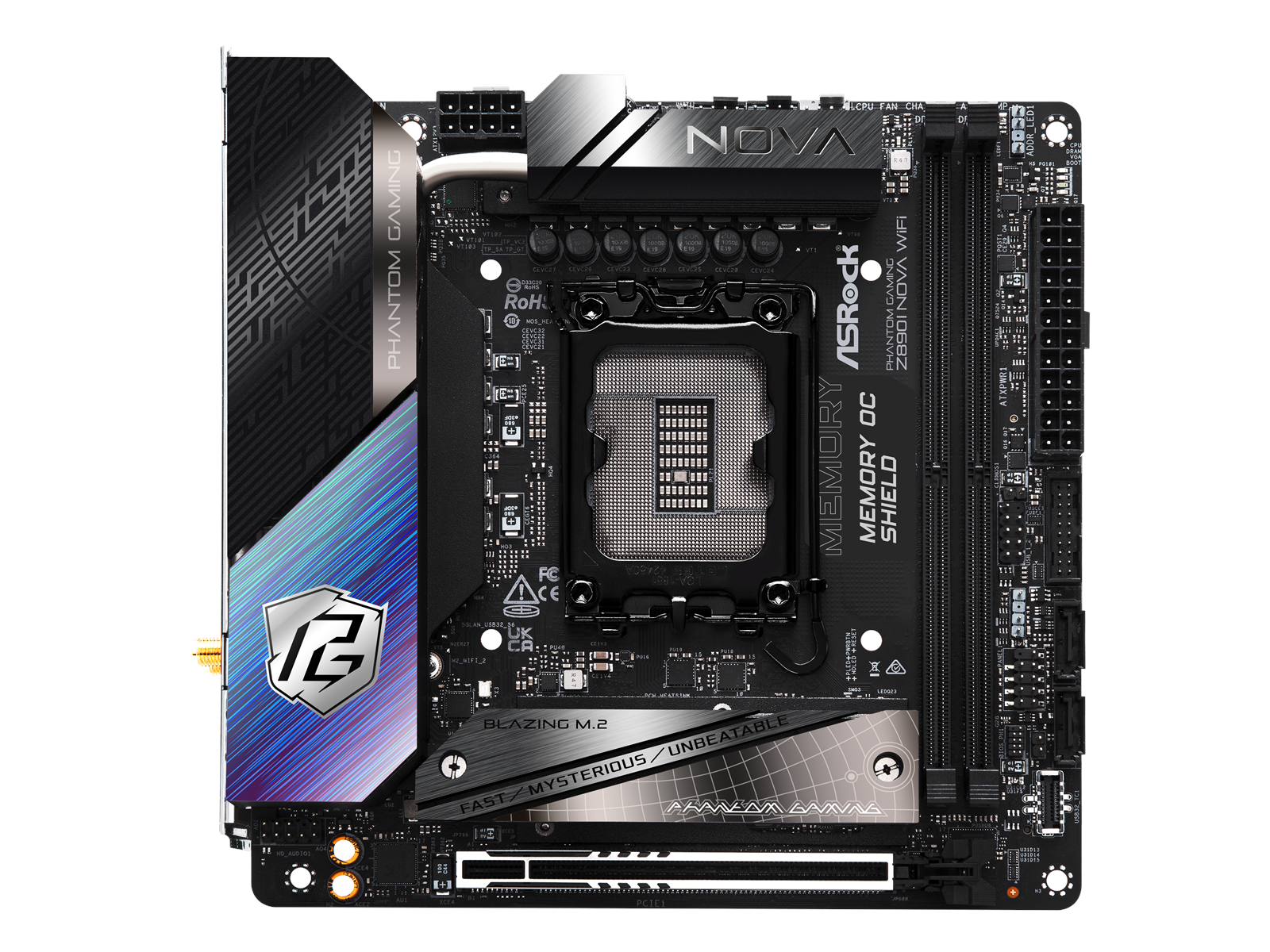 ASRock Z890I NOVA WIFI Mainboard - Intel Z890 - Intel LGA1851 socket - DDR5 RAM - Mini-ITX