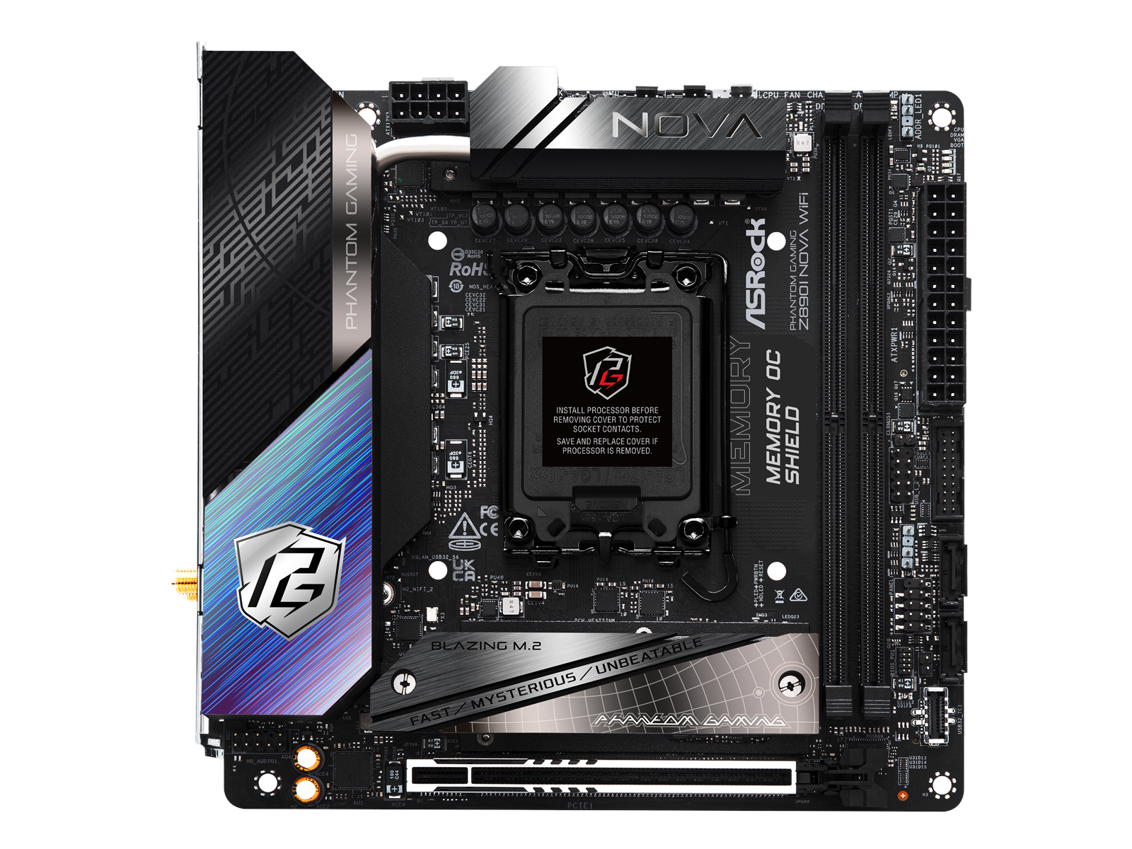 ASRock Z890I NOVA WIFI Mainboard - Intel Z890 - Intel LGA1851 socket - DDR5 RAM - Mini-ITX